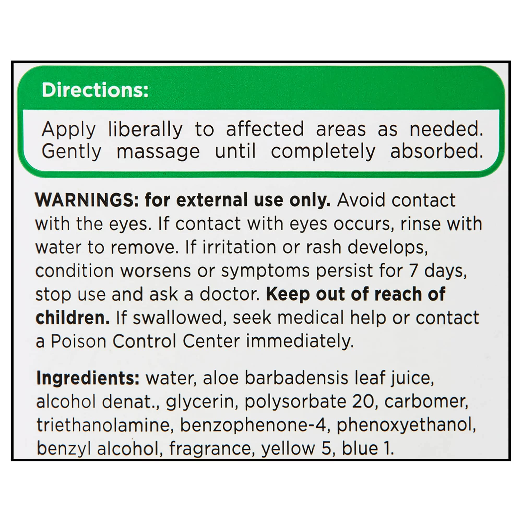 Equate Aloe Vera Aftersun Gel, 20 oz