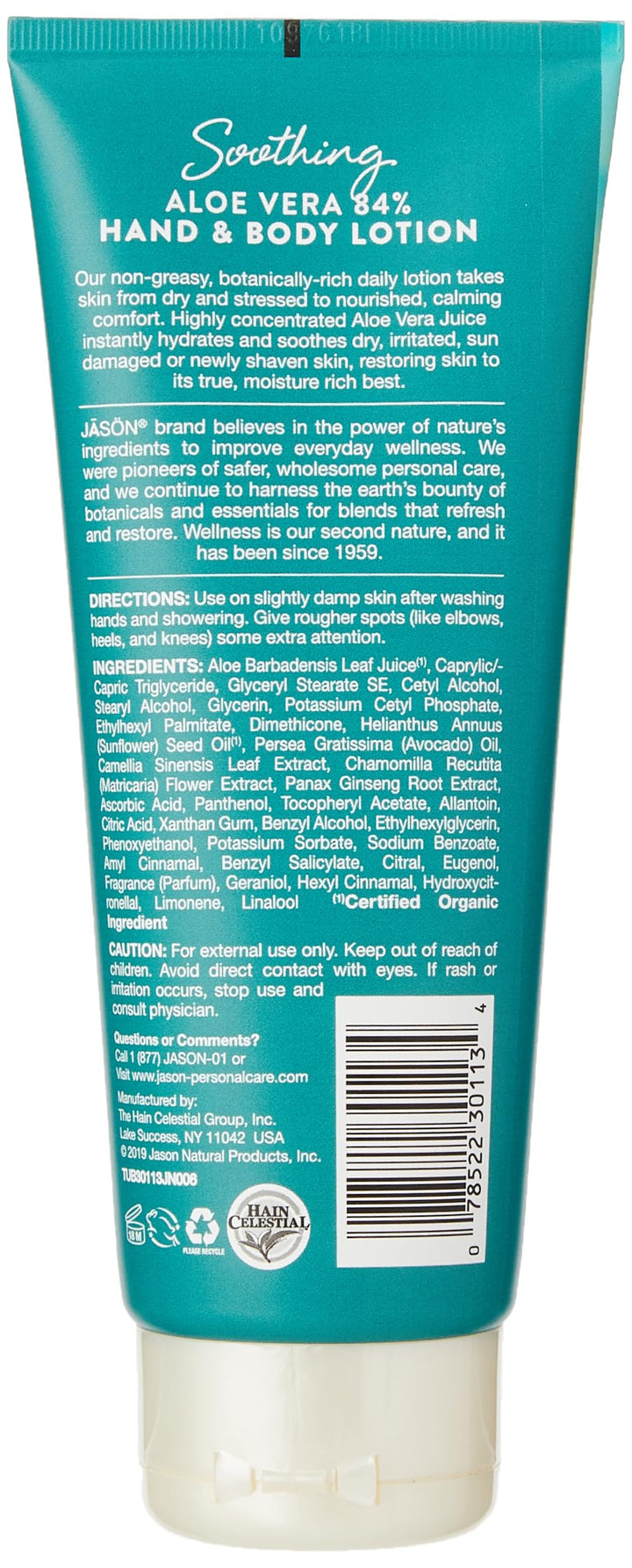 Jason Natural Hand and Body Lotion Aloe 84 Percent, 236ml