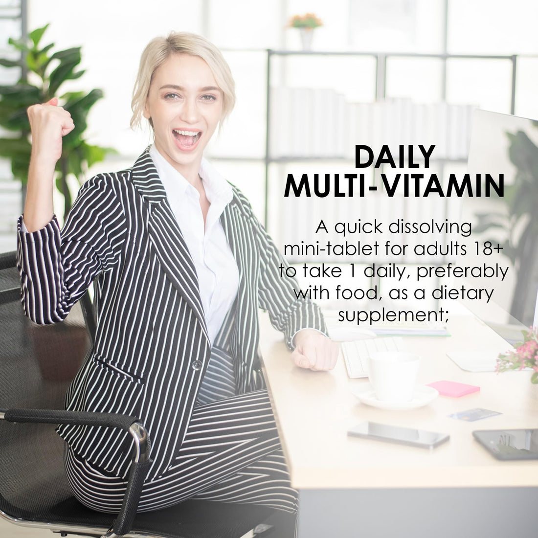 MASON NATURAL Mini Multi Vitamins, Vitamins A, C, D3, E, B1, B2, B3, B6, B12, Folate and Calcium for Overall Health, 300 Day Supply