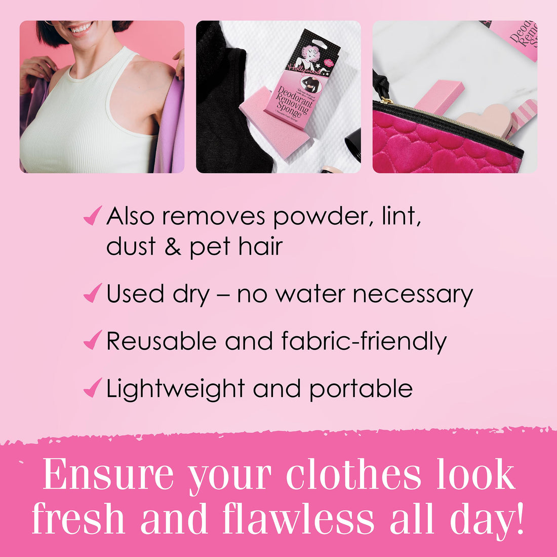 Hollywood Fashion Secrets Deodorant Removing Sponge