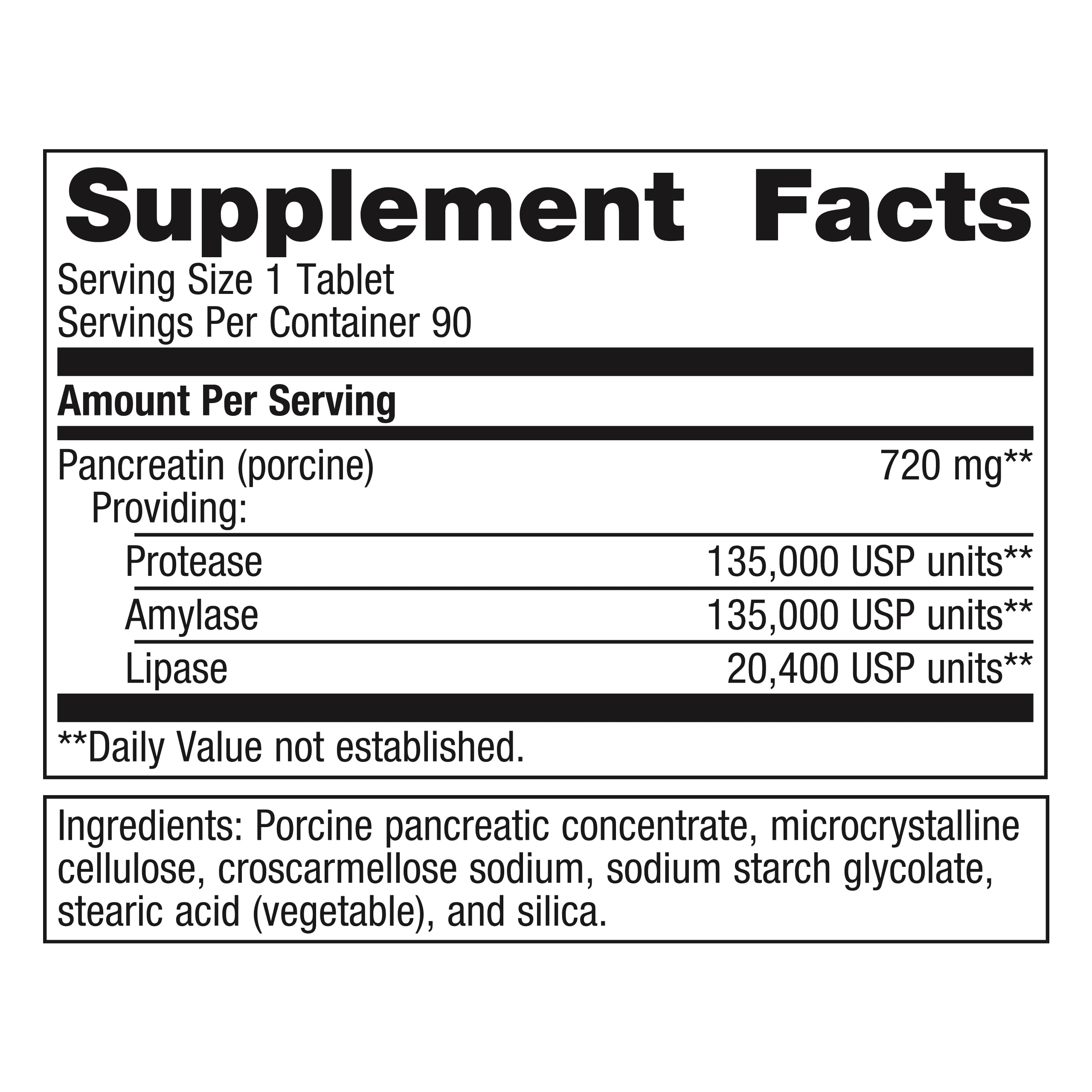 Metagenics SpectraZyme Pancreatic Enzymes Extra Strength - Bioactive Pancreatic Enzymes for Digestive Support* - 90 Servings