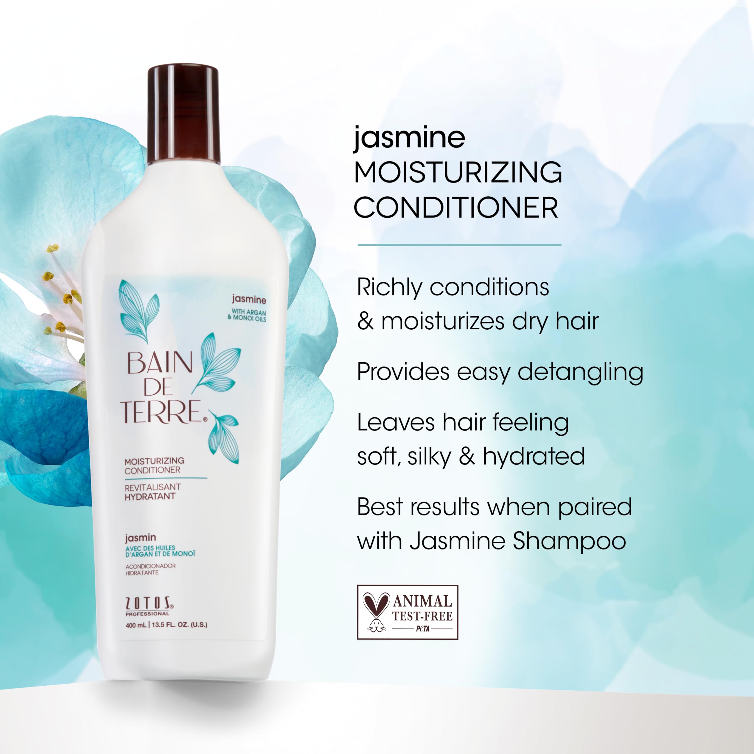 Bain De Terre Jasmine Moisturizing Conditioner 13.5 Fluid Ounce