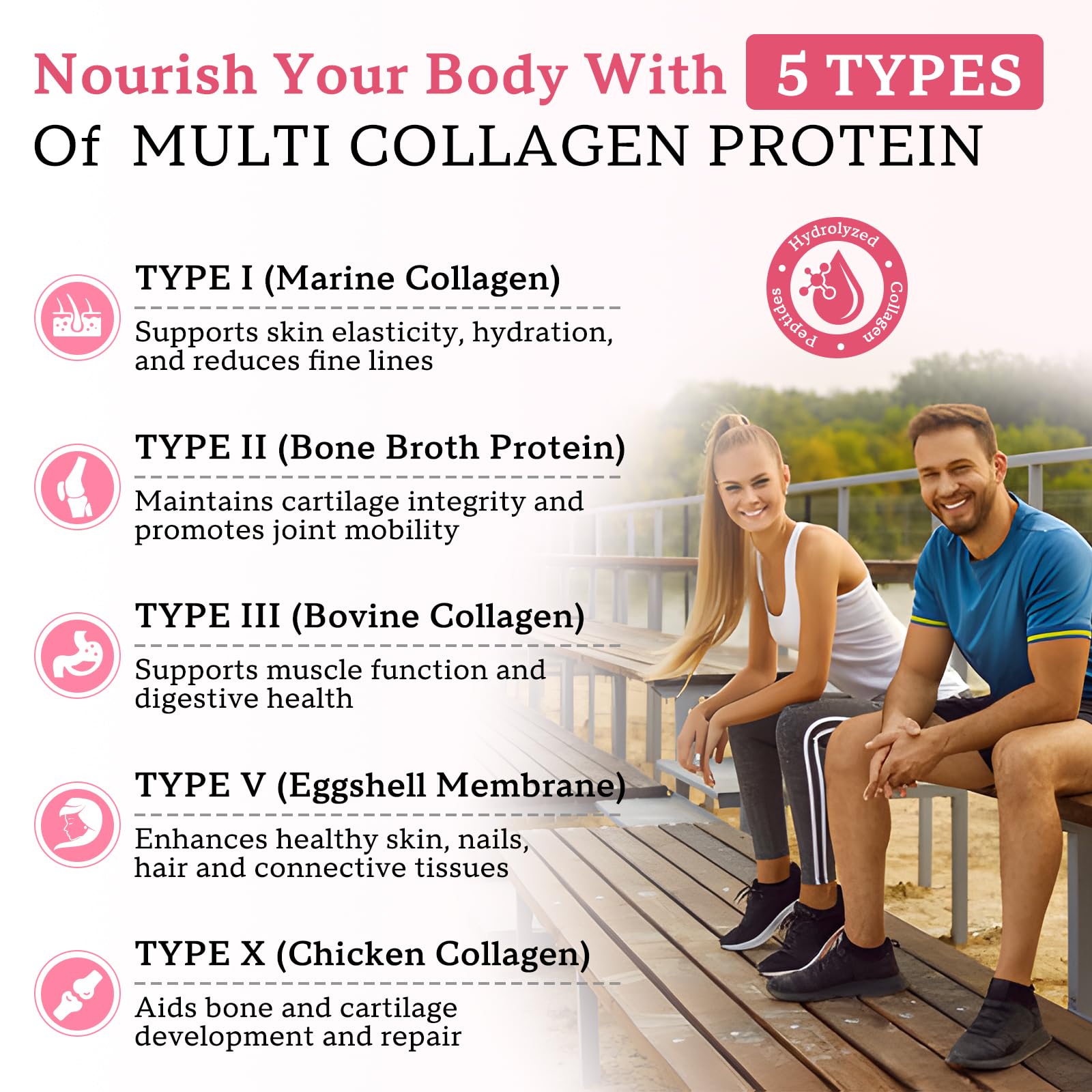 Zetelixia Collagen Gummies for Women Men, Hydrolyzed Collagen Peptide Type I,II,III,V,X with Biotin, Vitamin C A B D E for Skin Hair Nails J0ints, Immunity Energy Digestion, Sugar Free, 60 Count