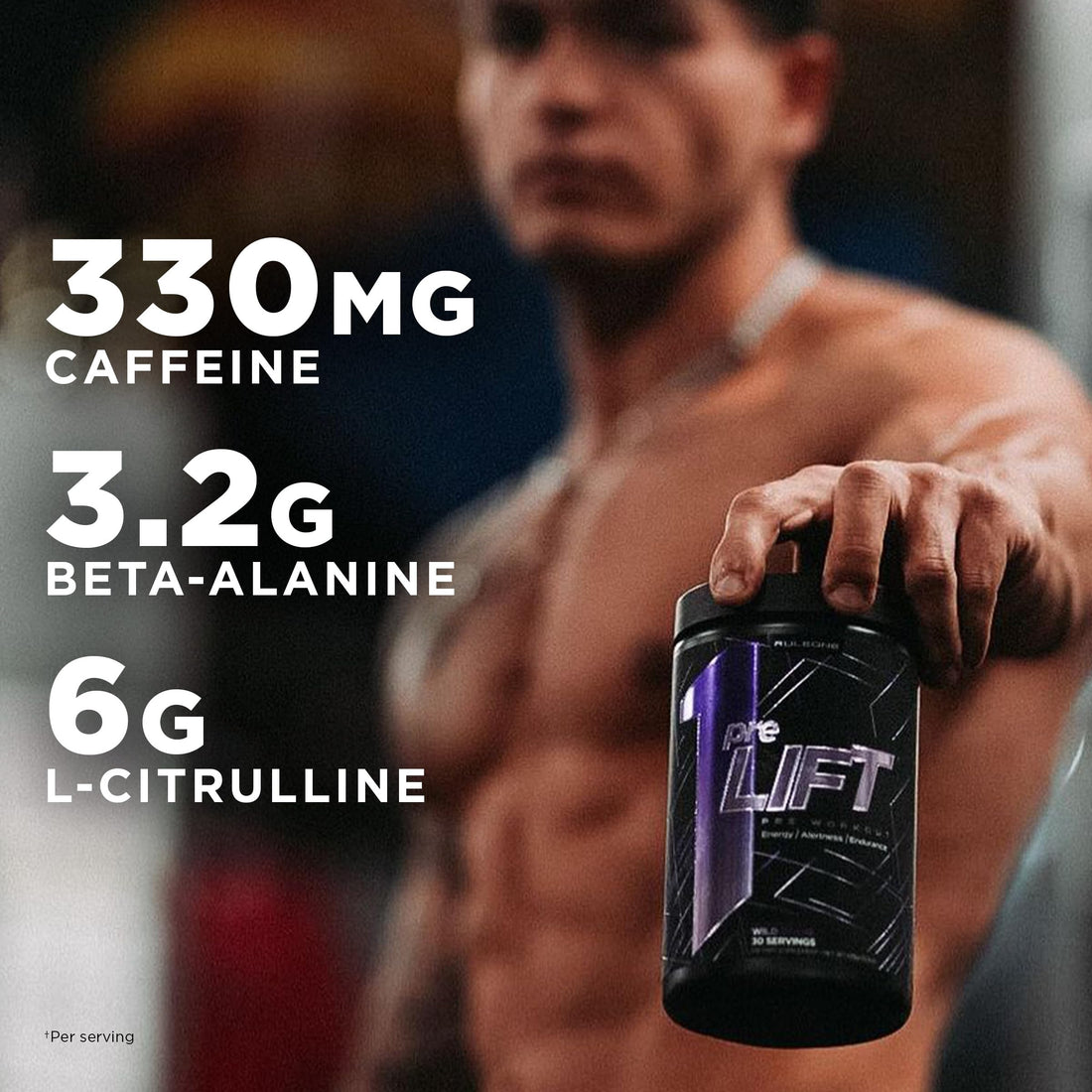 Rule 1 preLIFT Pre-Workout, Snow Cone - 30 Servings, 6g Citrulline, 3.2g Beta Alanine, 3 Caffeine Sources + 20 Others for Energy, Alertness, & Endurance (30 Servings, Snow Cone)