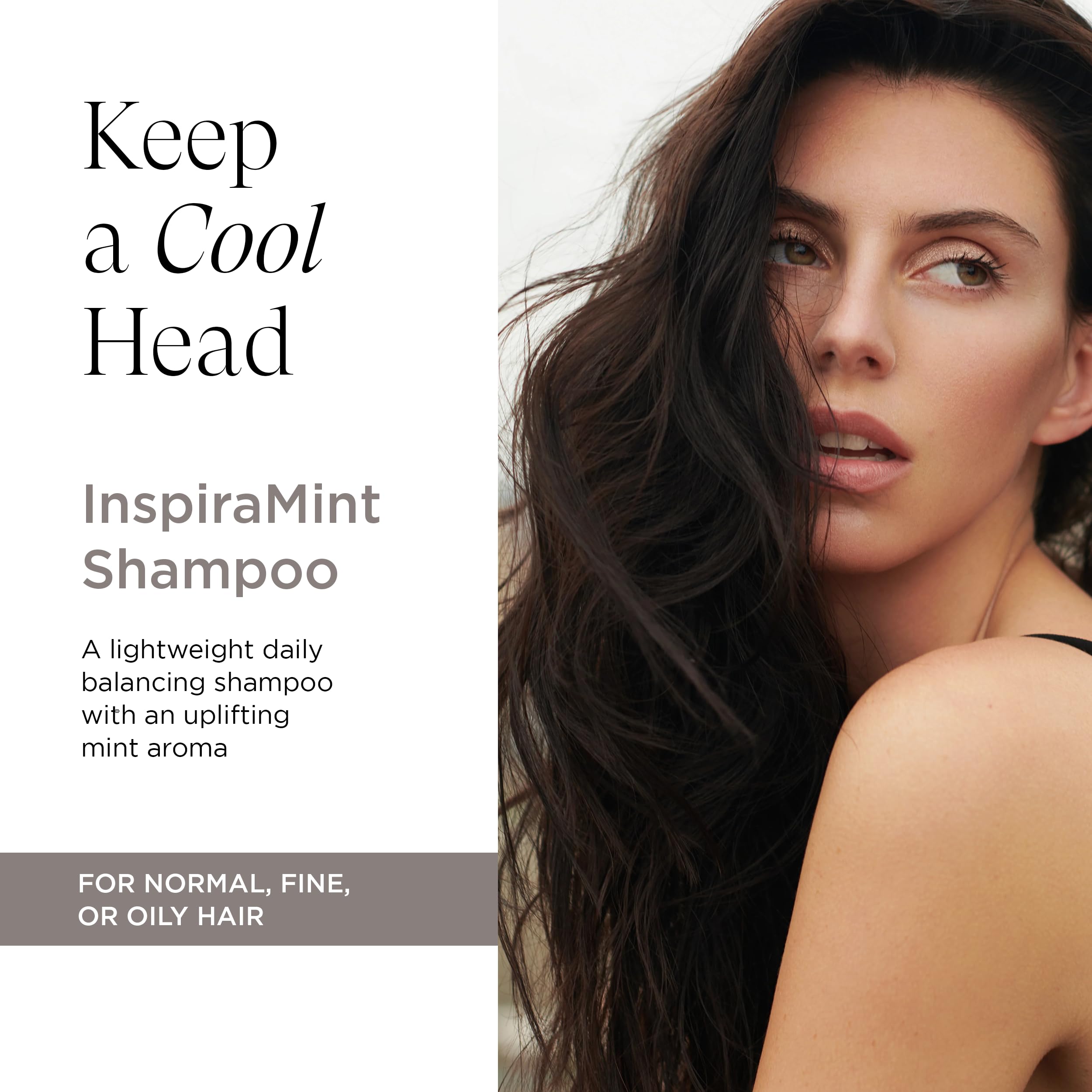 Intelligent Nutrients InspiraMint Shampoo, Invigorating Organic Mint Daily Shampoo for Fine and Oily Hair, Balancing, Refreshing, Color-Safe, Vegan, 8.5 Fl Oz