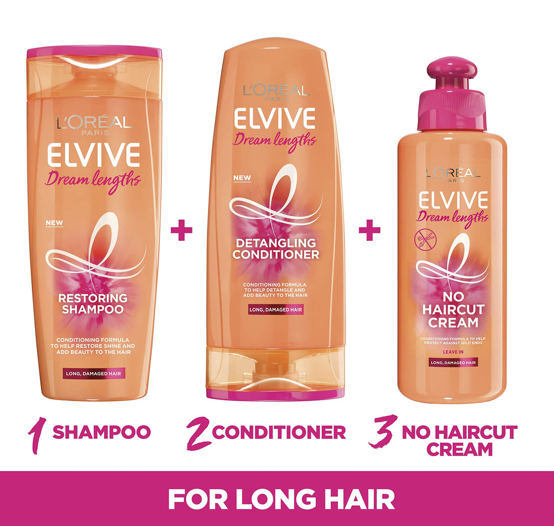 L'Oreal Paris Elvive Dream Lengths Hair Mask, Nourishing & Strengthening Treatment, Enriched with Castor Oil, For Long, Damaged Hair 300ml