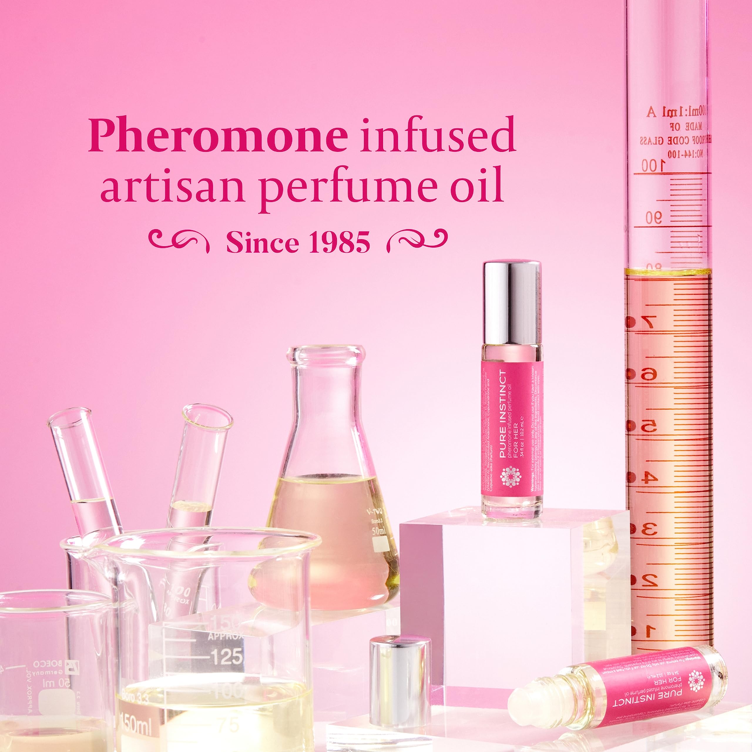 Pure Instinct Roll-On - The Original Pheromone Infused Essential Oil Perfume Cologne - TSA Ready (For Her - Women)