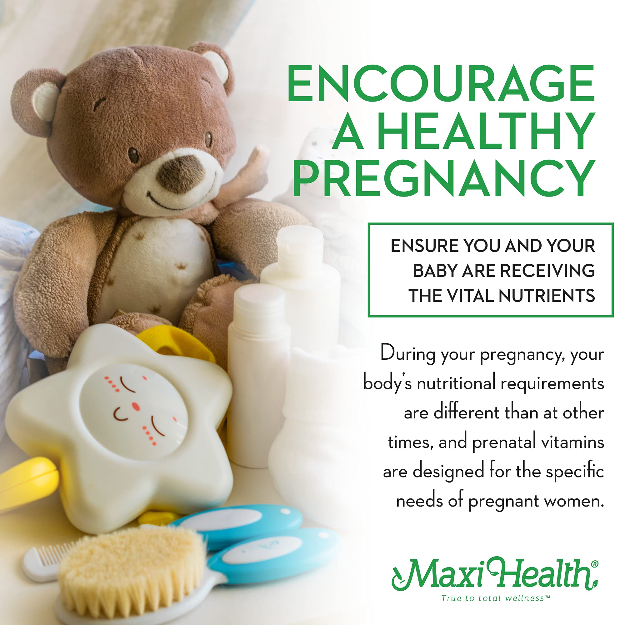 Maxi Health One Prenatal - Womens Prenatal Vitamins with Iron - Enhanced Absorption & Bioavailability - Daily Multivitamin for Women - Multi Vitamin & Mineral Supplement for Adults - 120 Tablets