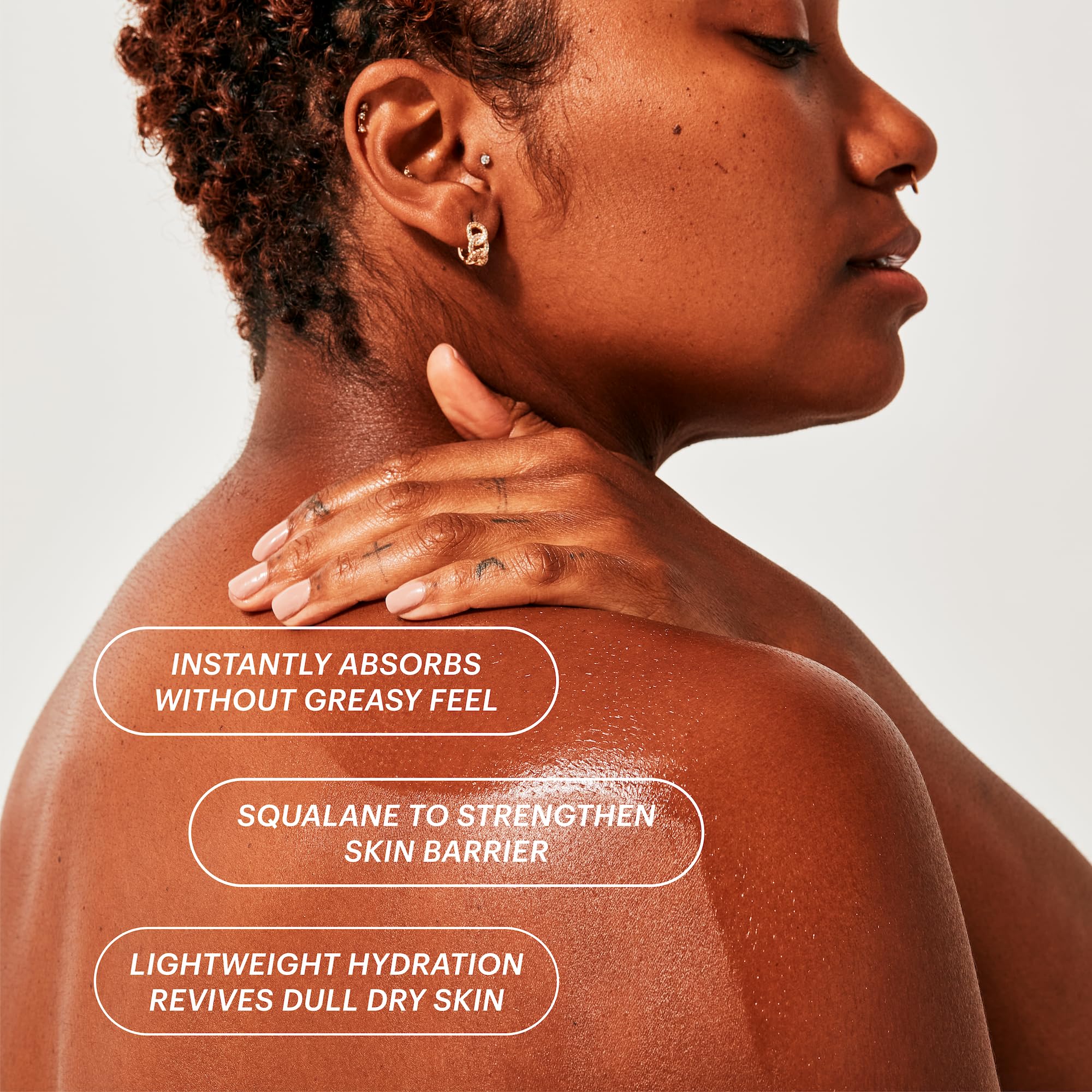 OUI the People FEATHERWEIGHT Hydrating Body Gloss, Orange Blossom Scent, Skin Barrier Boosting Serum Oil for Deep Hydration, Softens, Firms, and Enhances Skin Health, Shimmer Body Oil, 3.3 oz