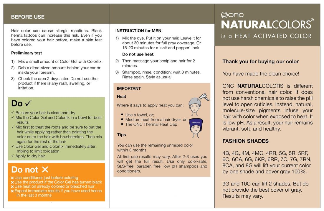 ONC NATURALCOLORS (7C Medium Ash Blonde) 4 fl. oz. (120 mL) Healthier Permanent Hair Dye with Certified Organic Ingredients, Ammonia Free, Vegan Friendly, 100% Gray Coverage