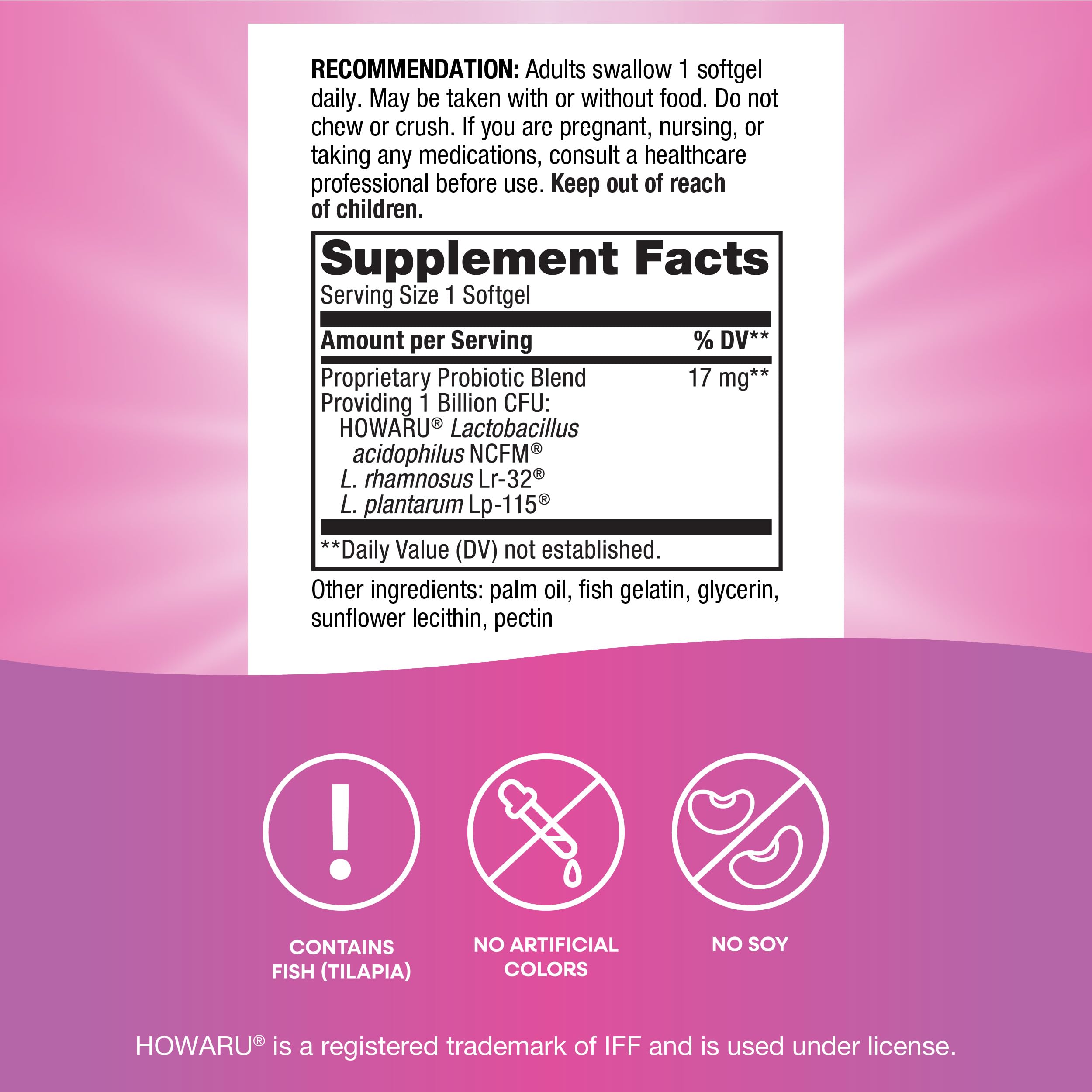 Nature's Way Women's Probiotic Pearls, Supports Women's and Digestive Health*, Protects Against Occasional Constipation & Bloating*, 1 Billion Live Cultures, 90 Softgels