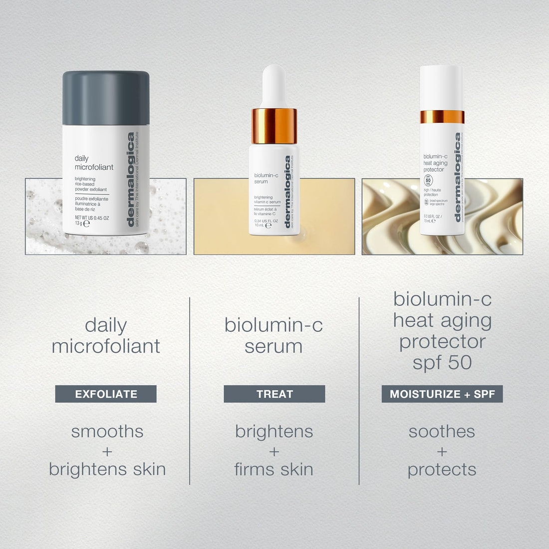 Dermalogica Warmth of the Winter Sun – Travel Sized Skin Care Set Includes Face Exfoliants, Facial Serum, and Moisturizer with SPF