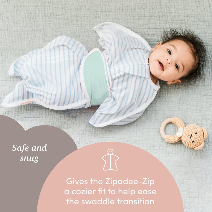 SleepingBaby Zipadee-Zip Snuggle Strap - Wearable Blanket Accessory for Transition Swaddle - One Size, Mint