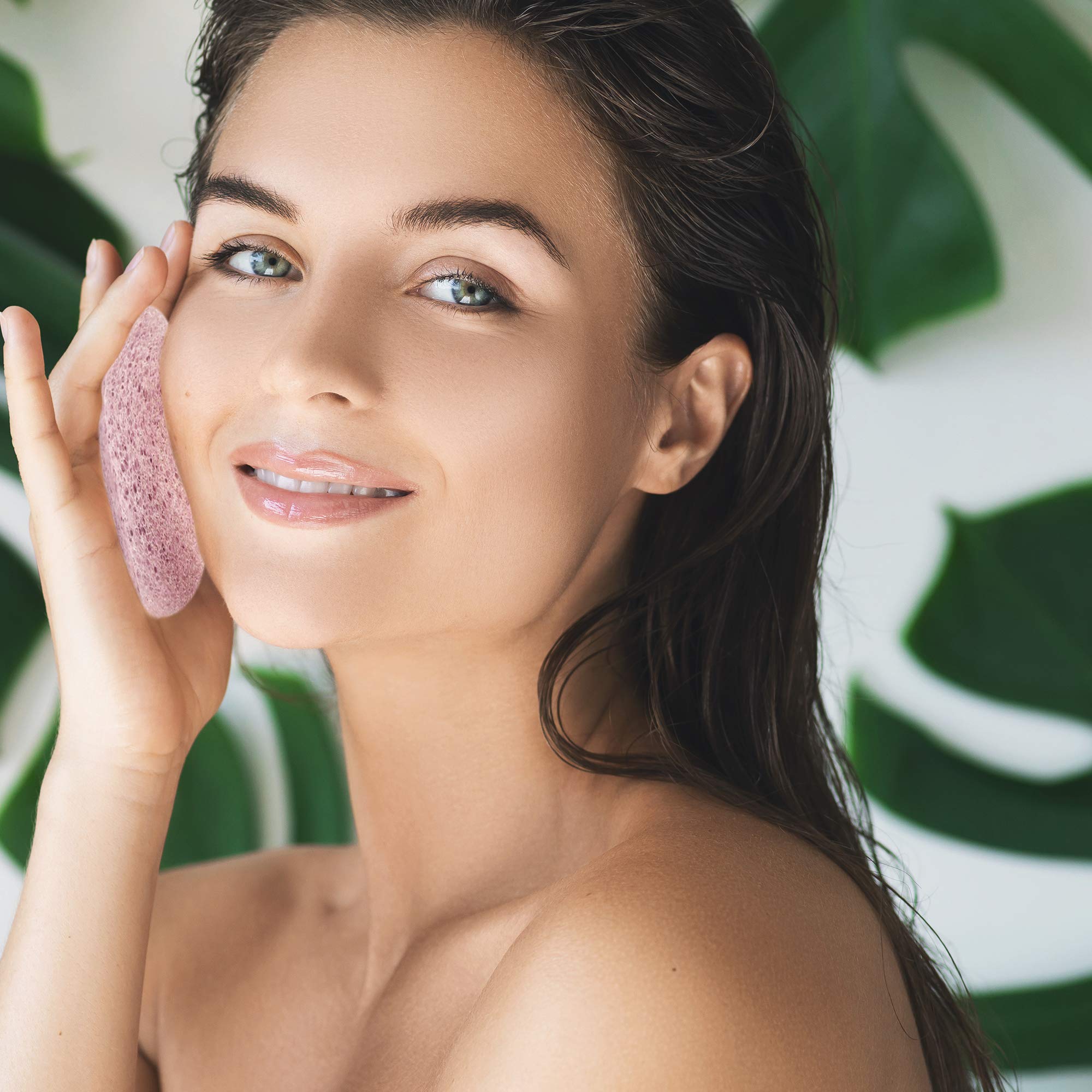 konjac cleansing sponge (french pink clay)