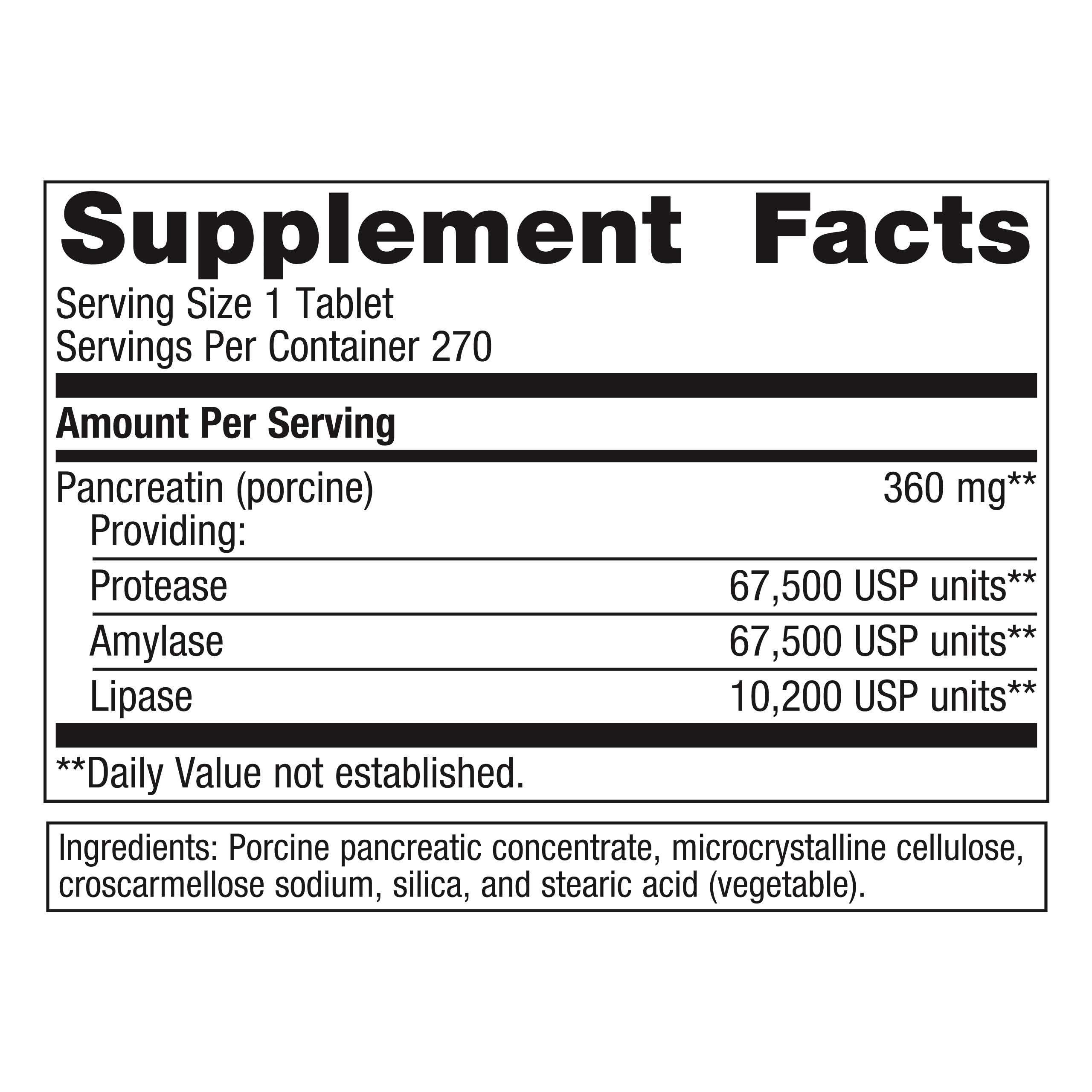 Metagenics SpectraZyme Pancreatic Enzymes - Digestion Supplement* - Pancreatic & Digestive Enzymes - Non-GMO & Gluten-Free - 270 Tablets