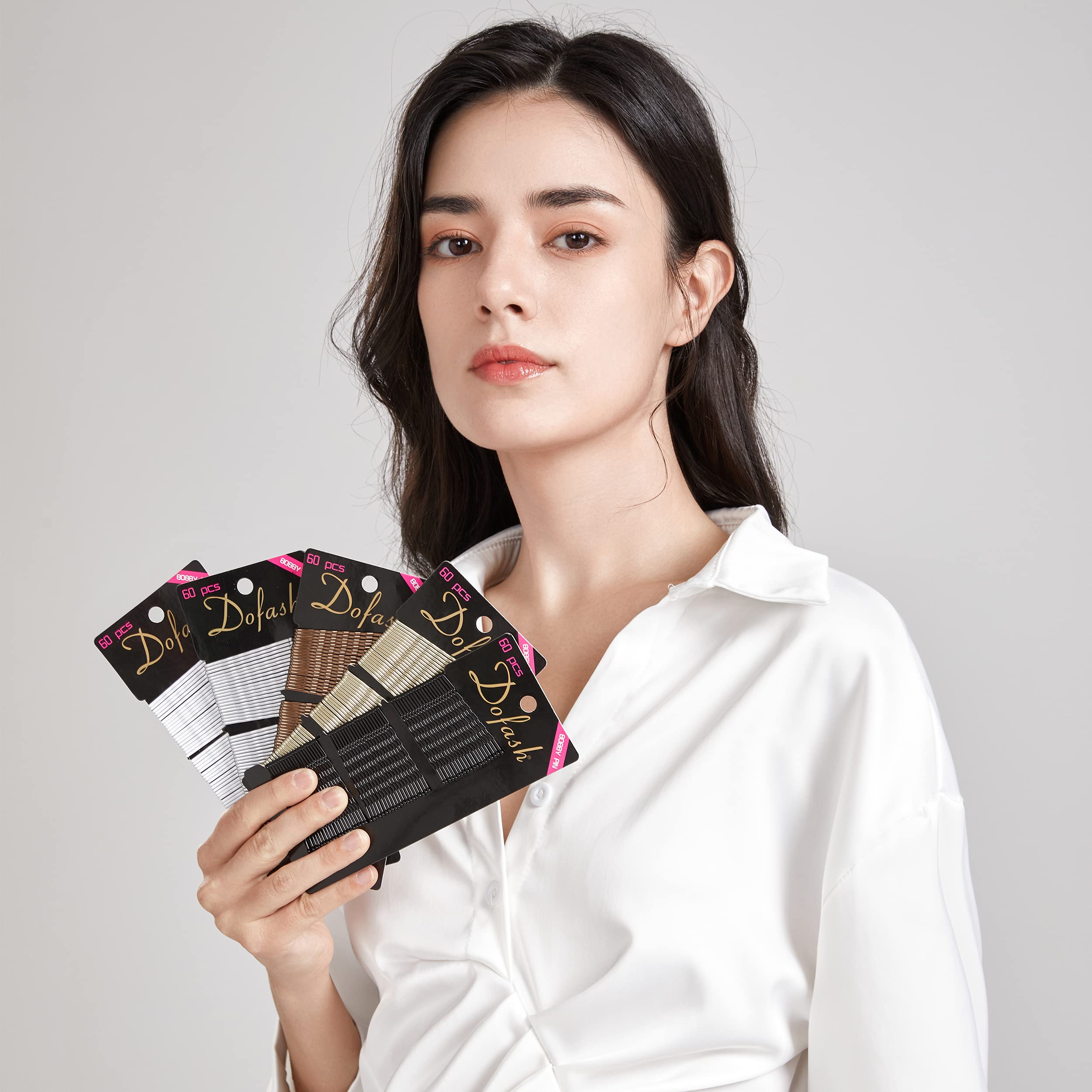 Dofash 5cm/2in Metal Bobby Pins Black Hair Clips grips for Decoration 60pcs (Black)