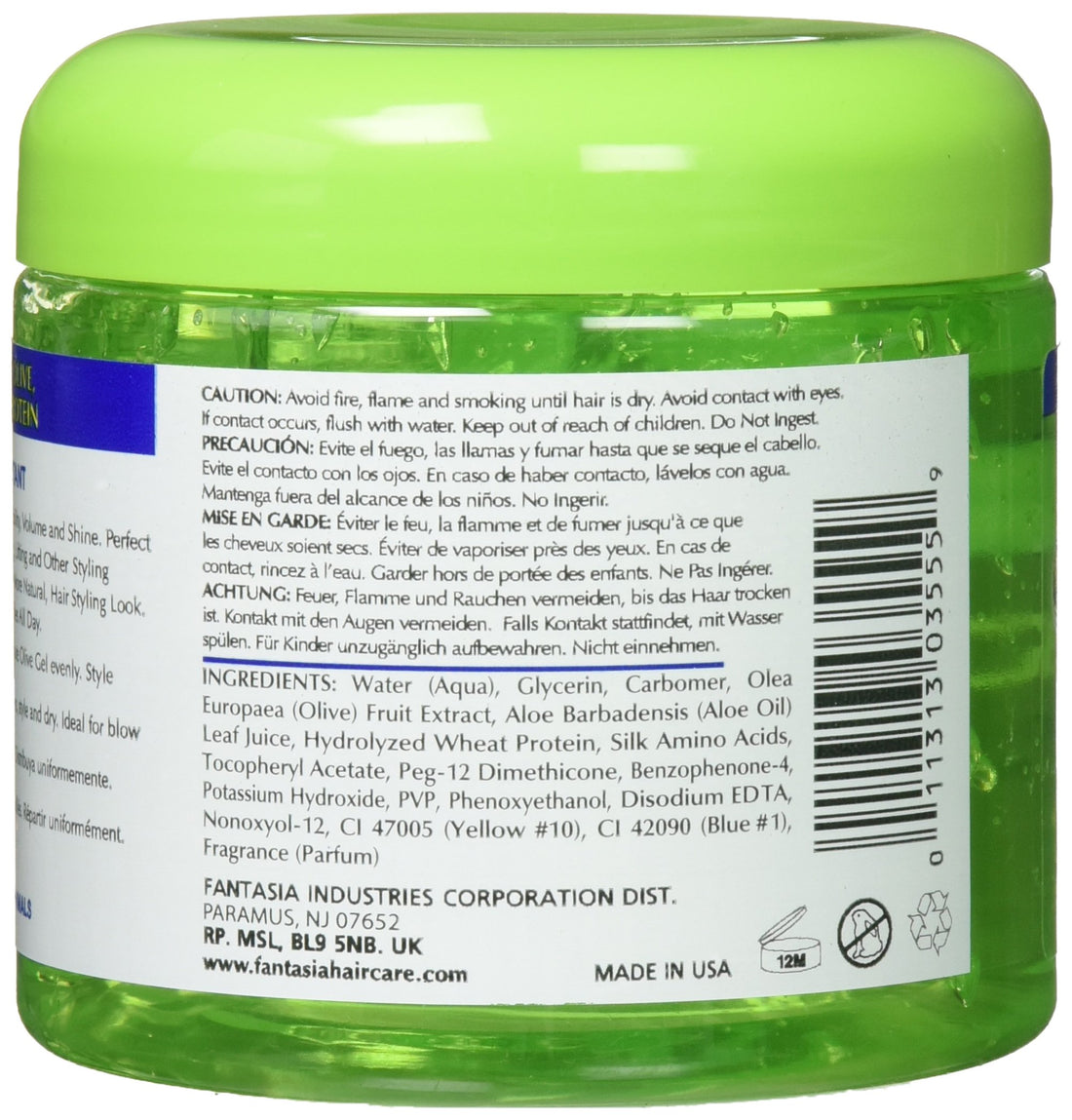 Fantasia IC Olive Oil Style Gel, 16 oz