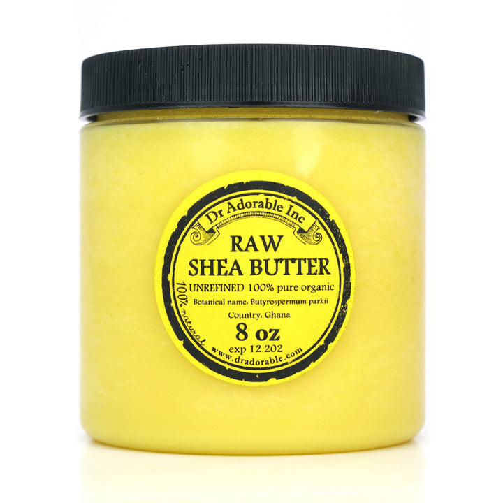 Dr Adorable - 8 oz - Shea Butter Unrefined - Pure Natural Premium Organic Cold Pressed