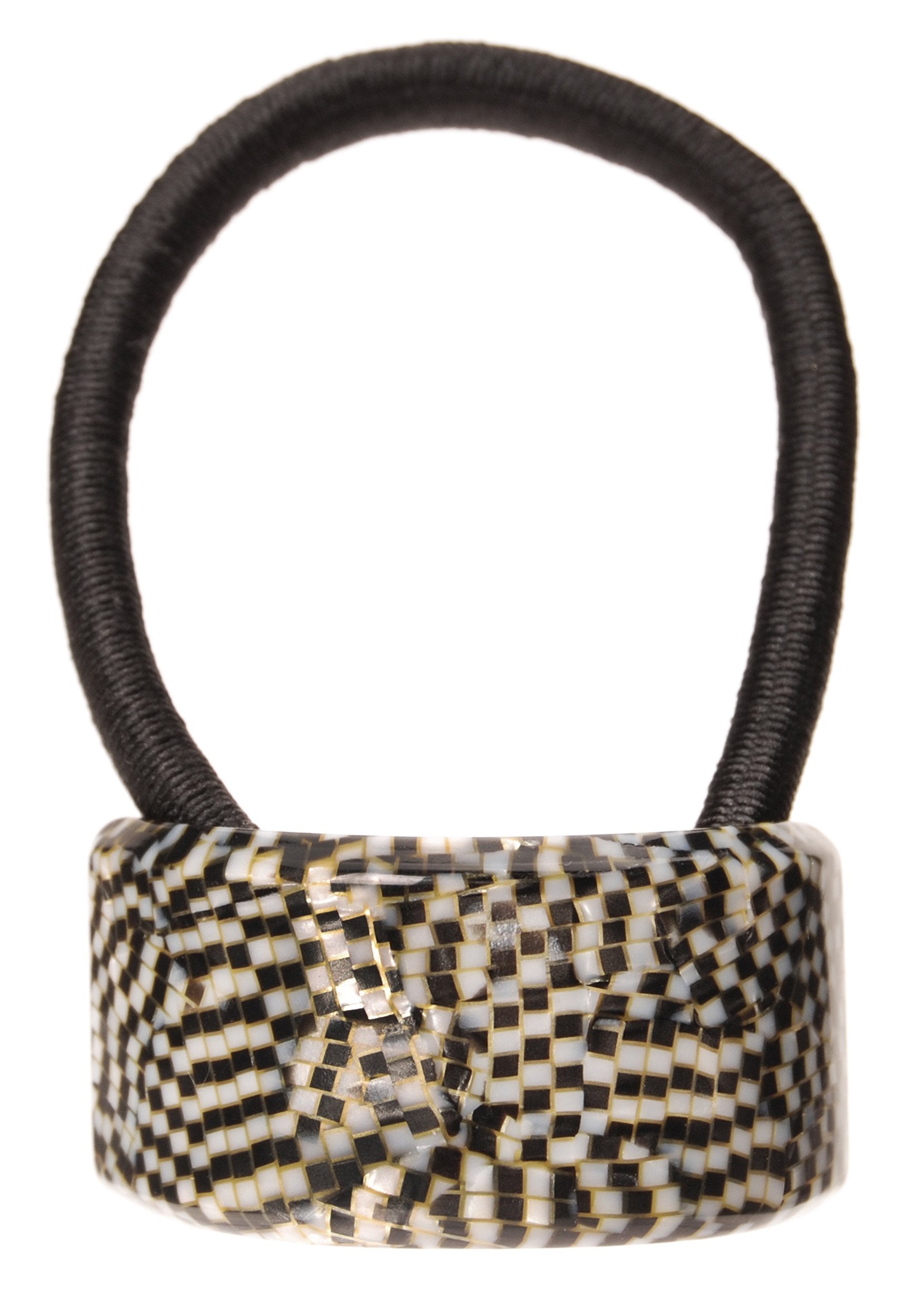 Opera Silver : France Luxe Rectangle Ponytail Holder - Opera Silver