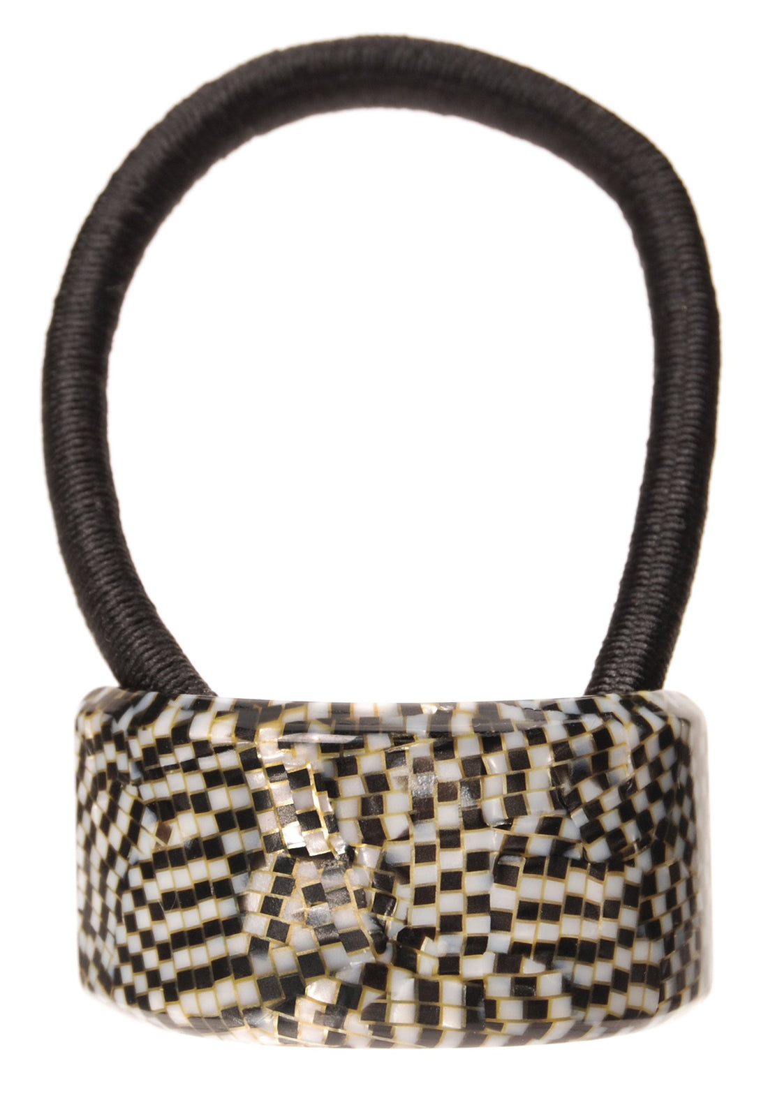 Opera Silver : France Luxe Rectangle Ponytail Holder - Opera Silver