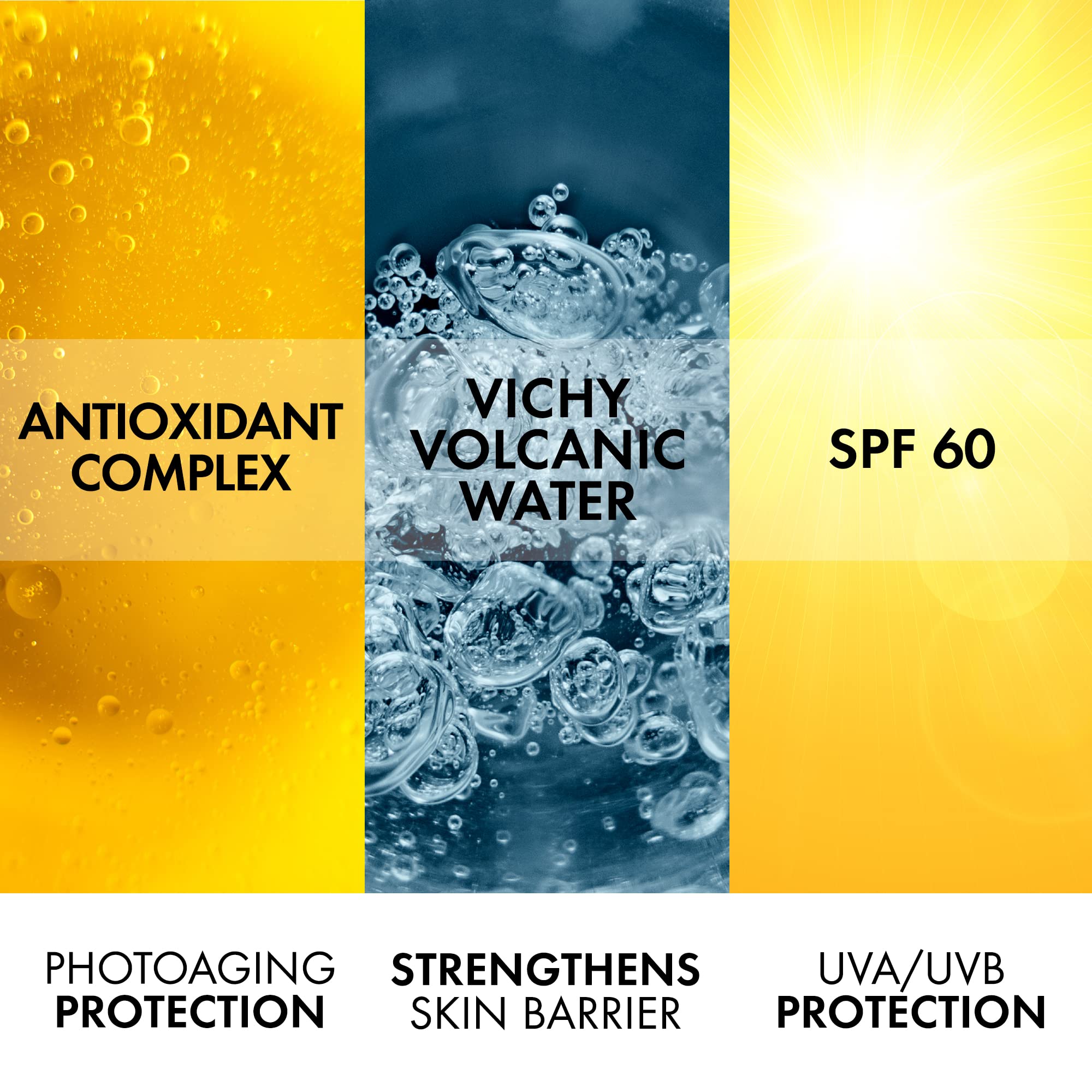 Vichy Capital Soleil Tinted Mineral Sunscreen for Face SPF 60, Titanium Dioxide Face Sunscreen, Travel Size Sunscreen, Water Resistant, Light weight Sun Protection Creams, Gels, & Lotions