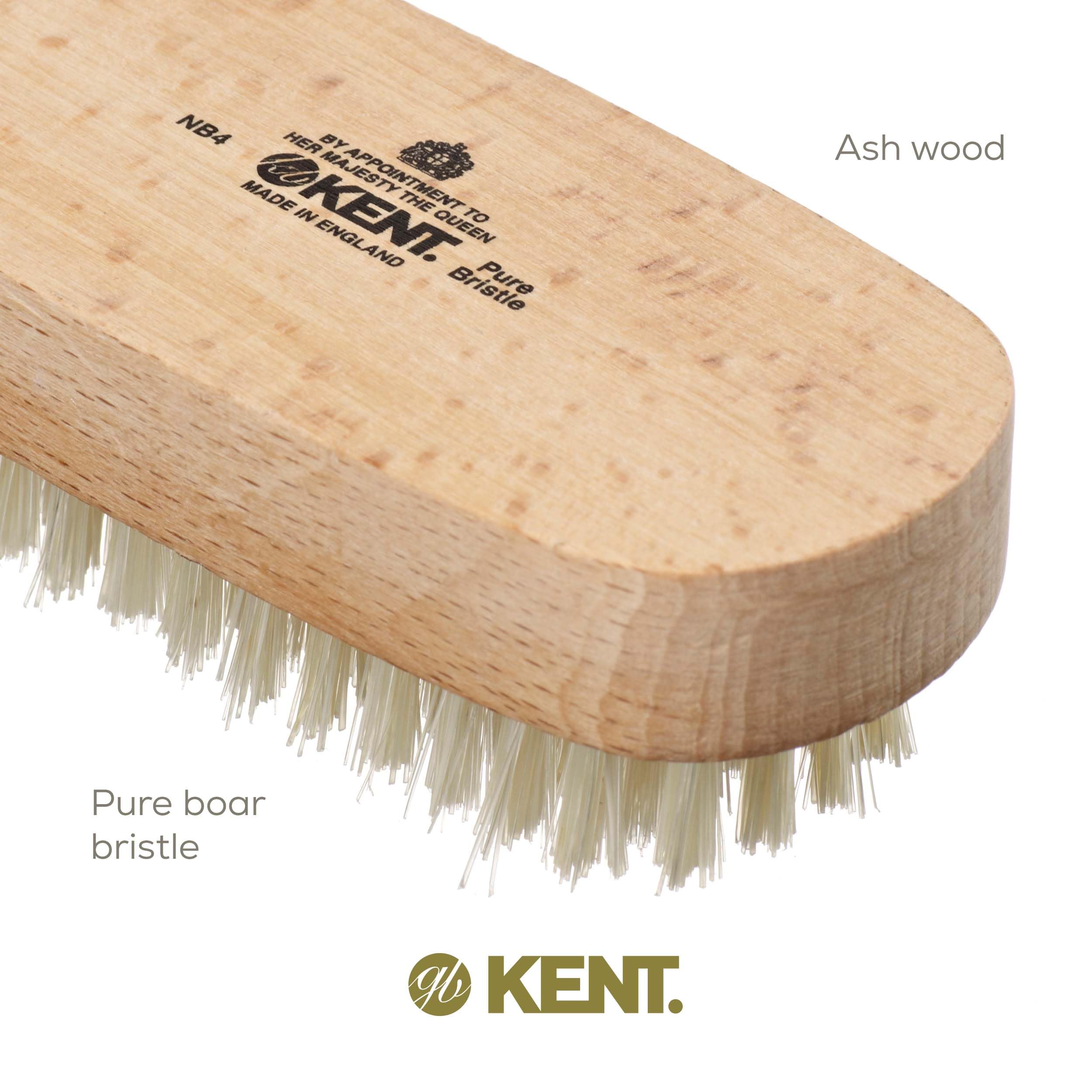 Kent Pure Beechwood and Pure Bristle Nail Brush, 99mm