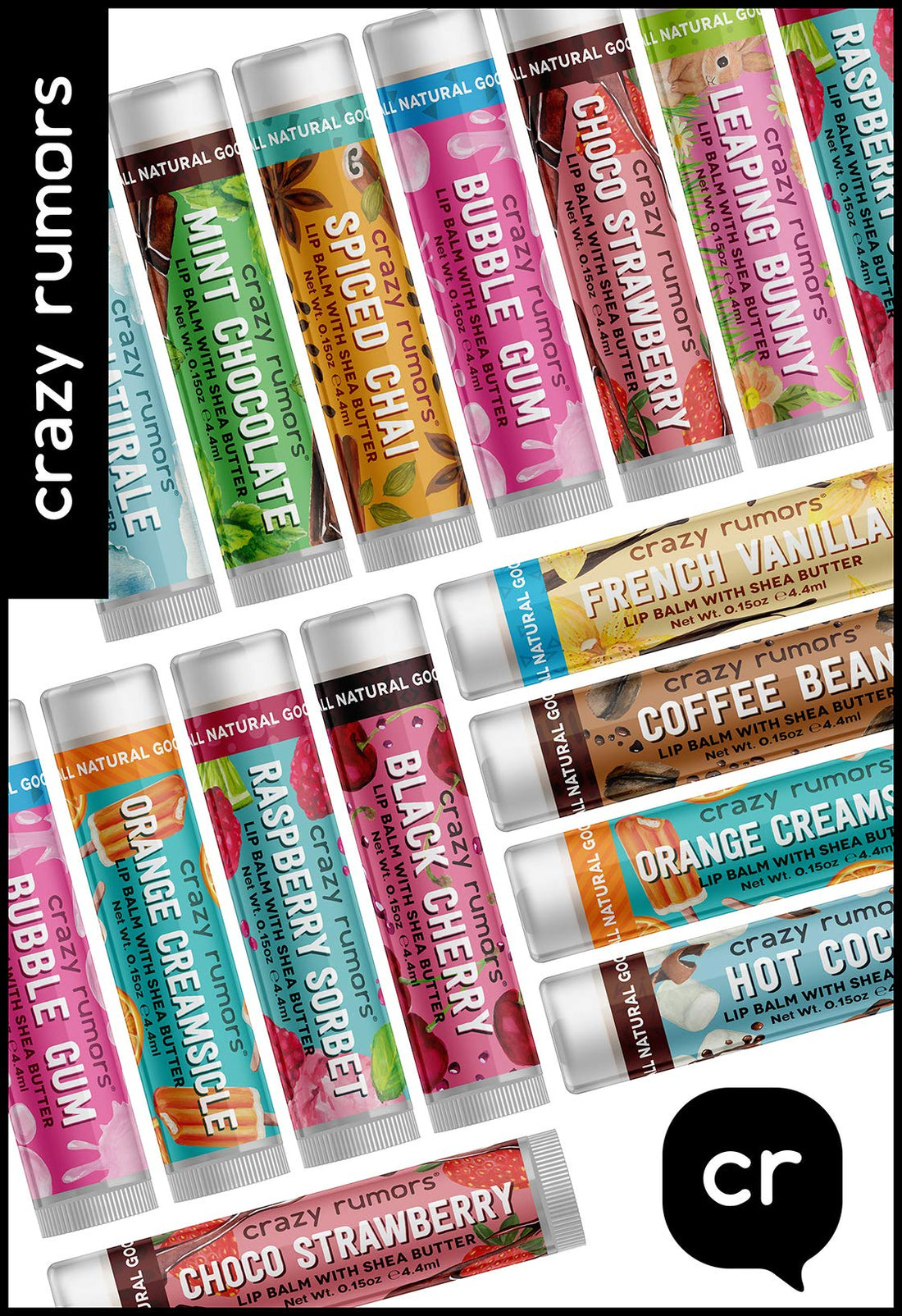 Crazy Rumors Fresh Squeezed Lip Balm Pink Grapefruit Juice AD