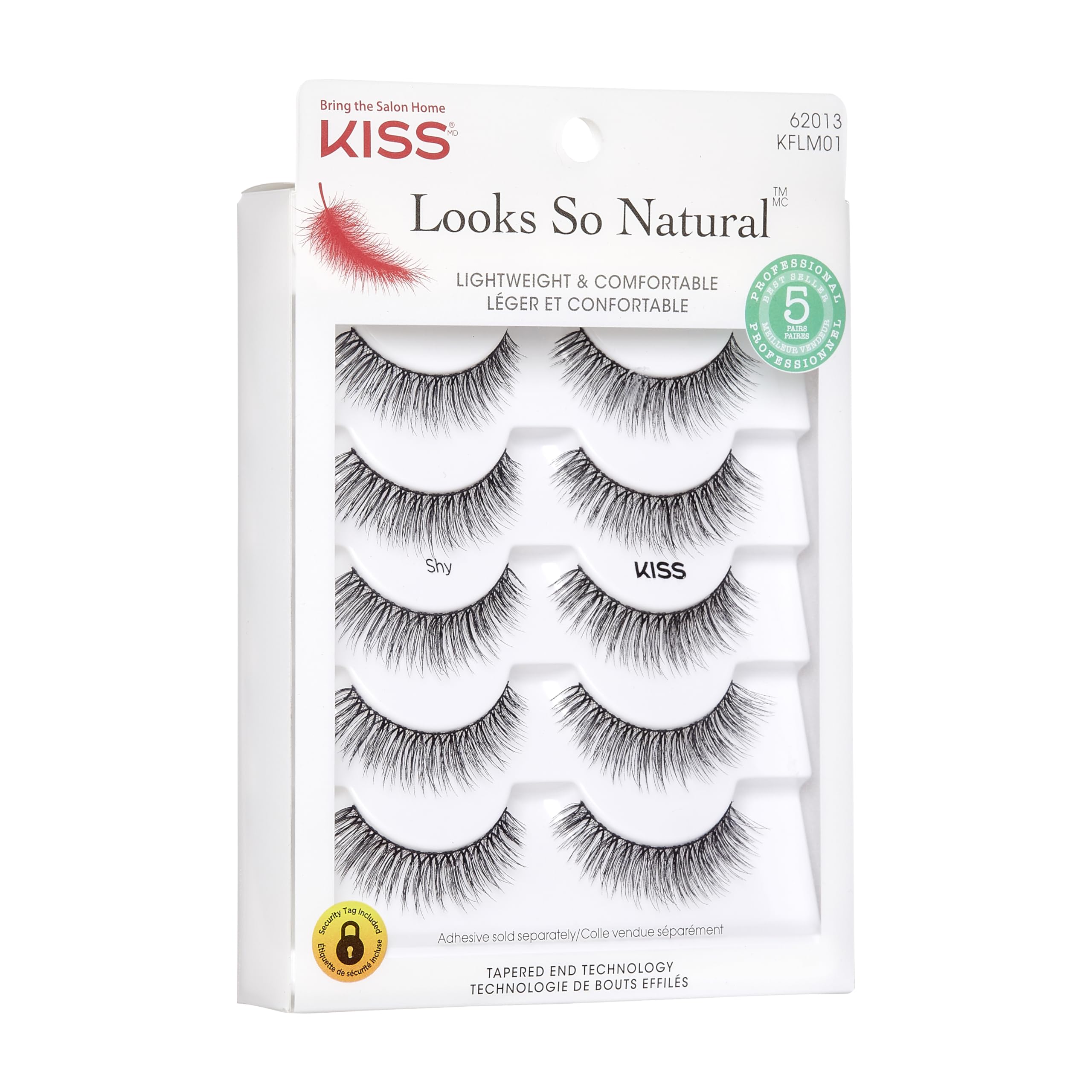 Kiss Looks So Natural Lash Multipack, Shy, 5 Pairs