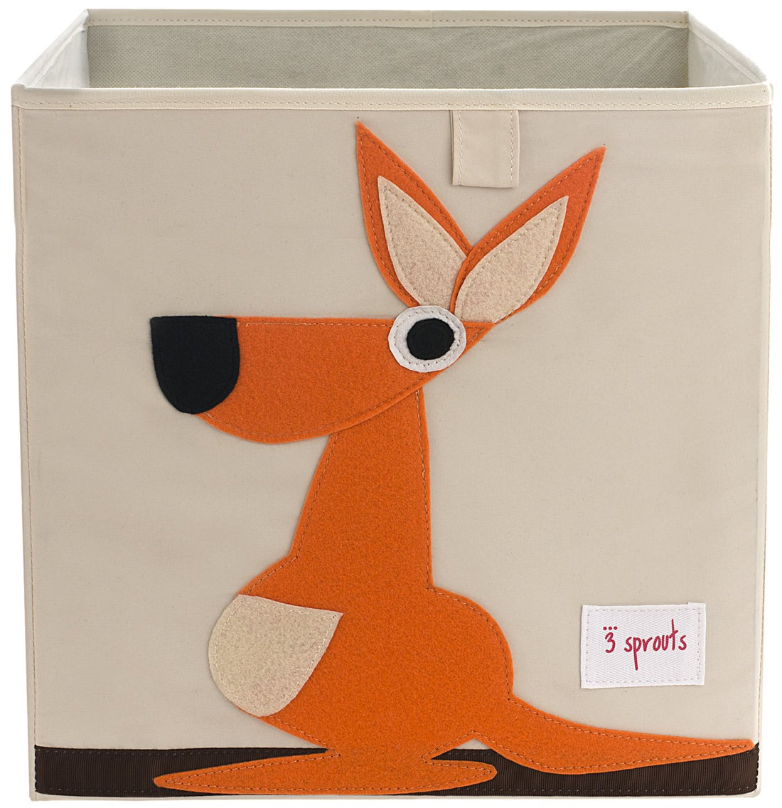3 Sprouts Toy Storage Organizer: Toy Box Cube Organizer for Playroom, Nursery - Foldable Storage Bin - Kangaroo