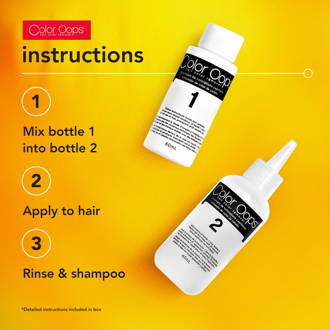 Color Oops Extra Conditioning Hair Color Remover, 1 Application, Hair Dye Remover Processes in 20 Minutes, Safely Removes Permanent & Semi-Permanent Hair Color, Ammonia & Bleach Free