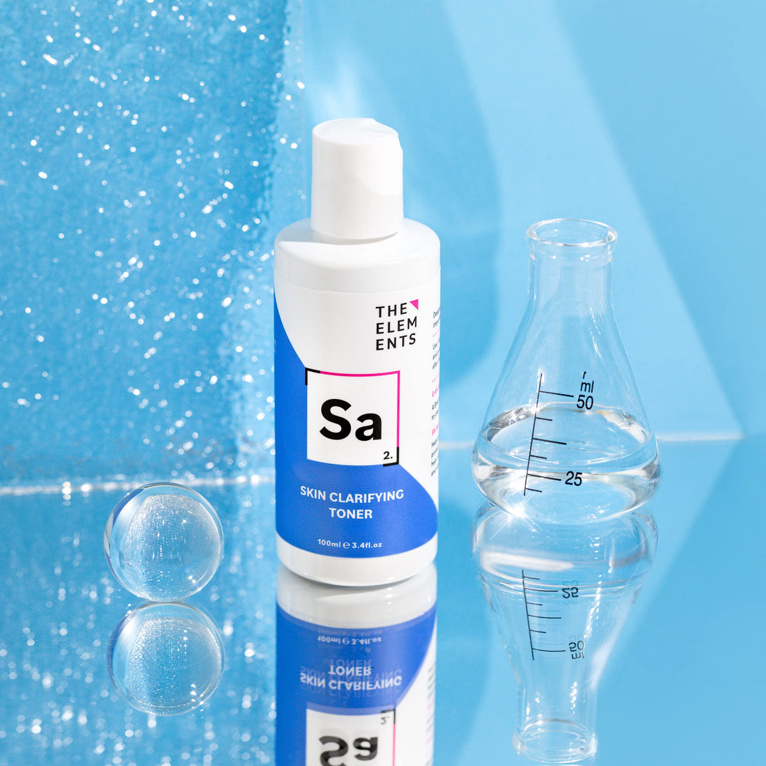 The Elements Skin Clarifying Toner, an Ultra-Hydrating Face Toner Formulated with Salicylic Acid and Niacinamide, 100ml