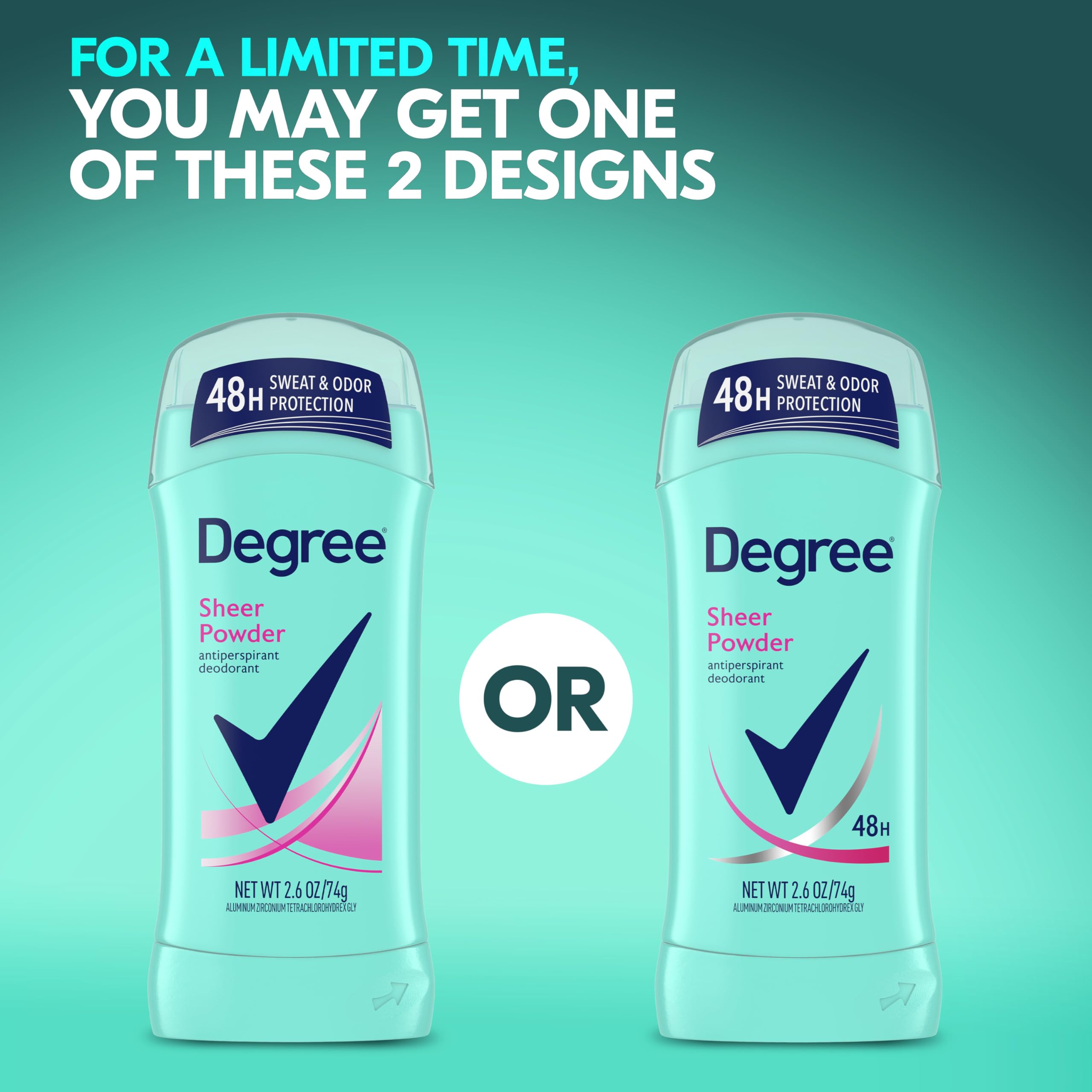 Degree for Women Antiperspirant & Deodorant Invisible Solid, Sheer Powder, 2.6-Ounce Stick (Pack of 6)