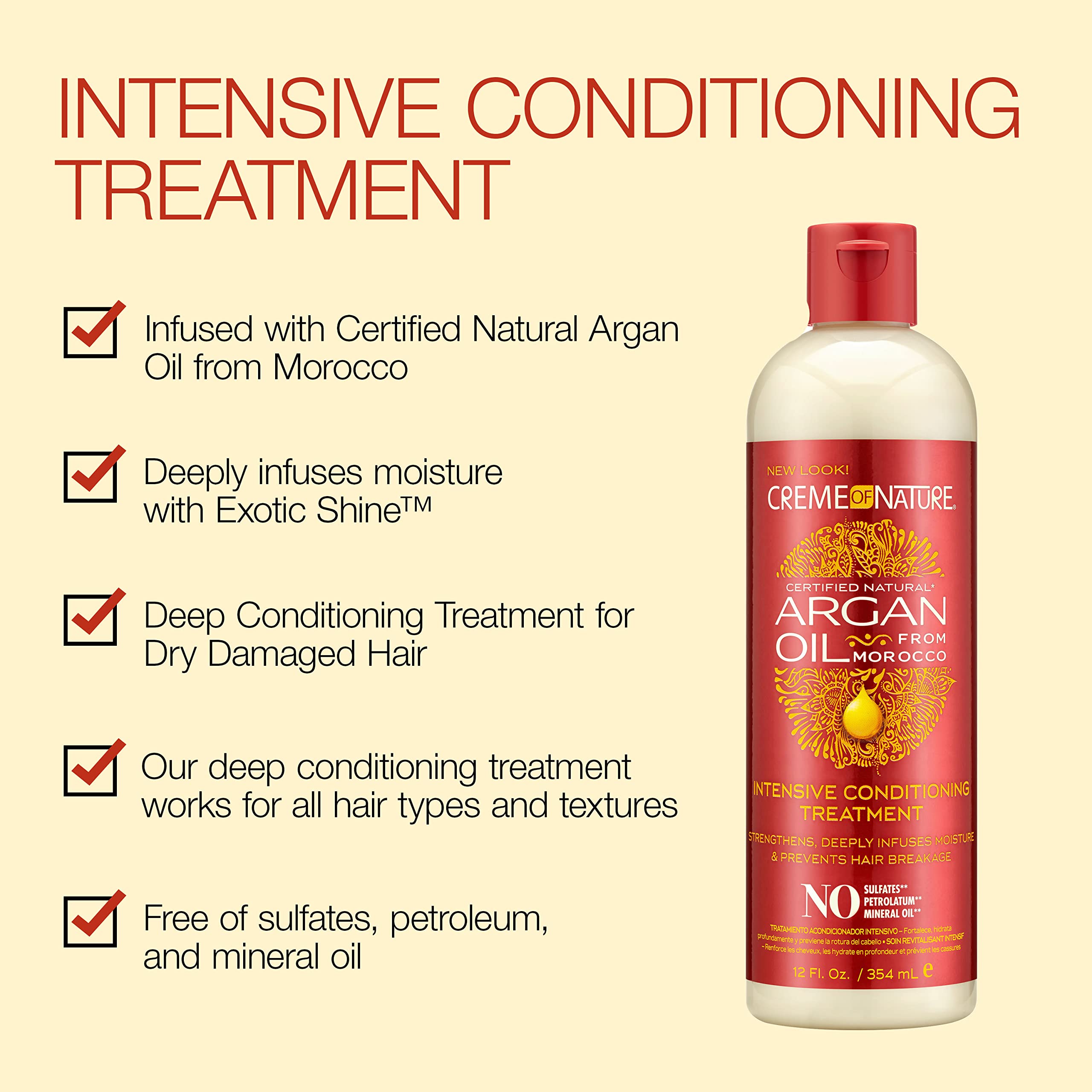 Creme of Nature Argan Oil Intensive Conditioning Treatment, 12 Ounce