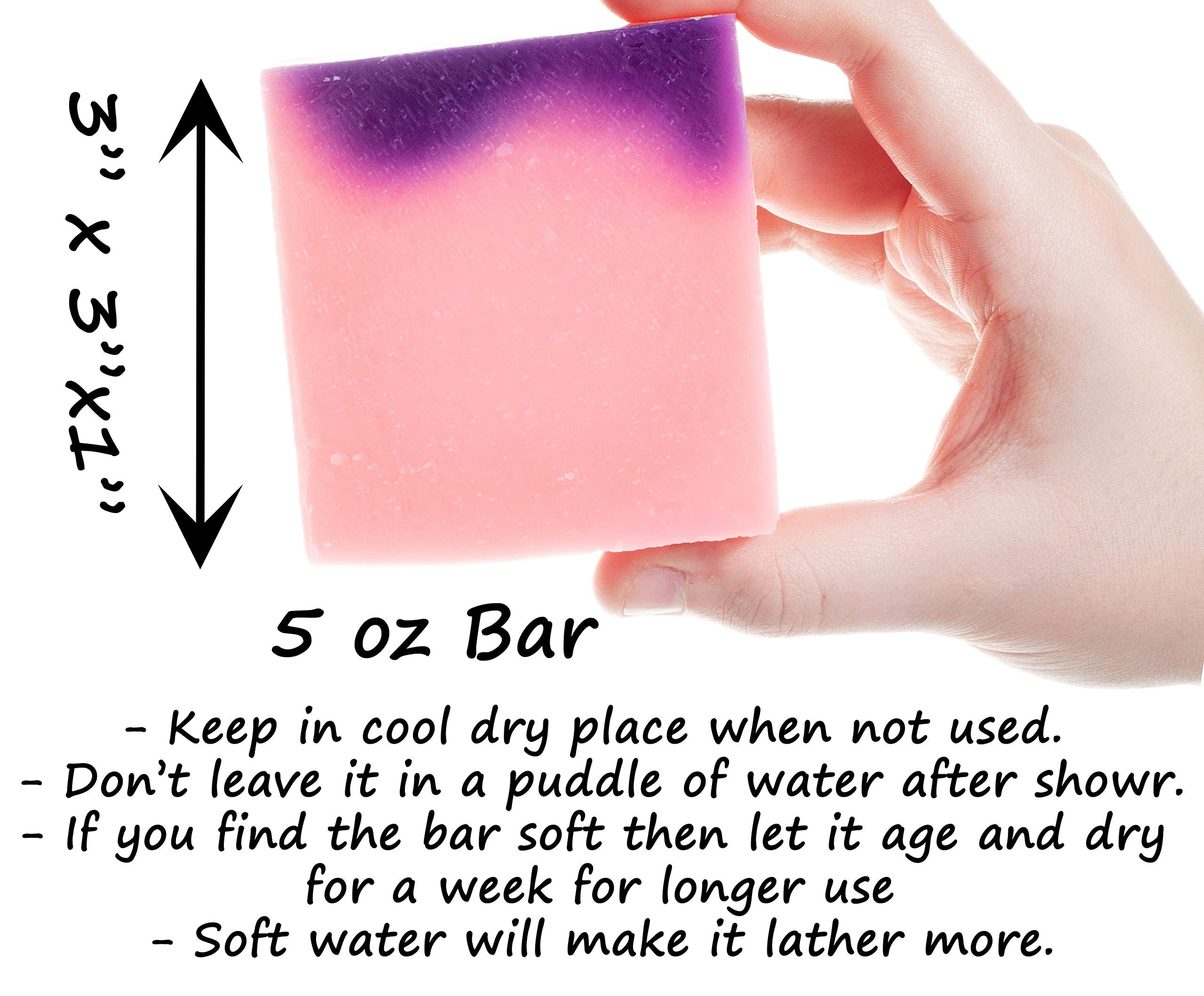 360Feel Hydrangea Soap -5oz Castile Handmade Soap bar - Hydrangea Floral fragrance- Pure Lavender Essential Oil Natural Soaps- Great as Anniversary Wedding Gifts Christmas stocking stuffer