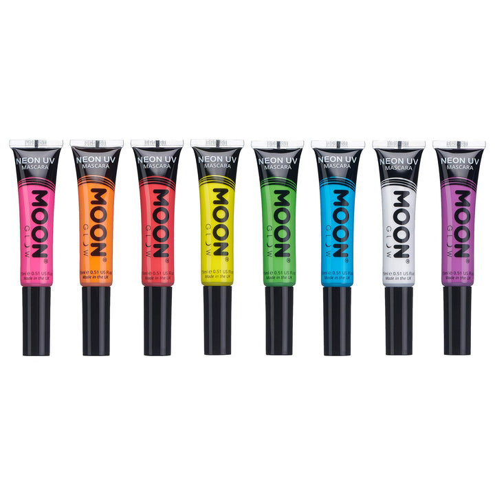 Moon Glow - Blacklight Neon Mascara 0.51ozSet of 8 colors– Glows brightly under Blacklights/UV Lighting!