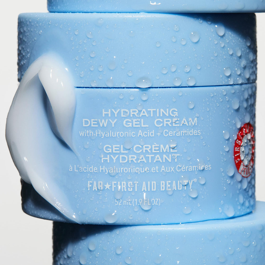 First Aid Beauty - Hydrating Dewy Gel Cream, Lightweight Oil-Free Facial Moisturizer with Hyaluronic Acid and Ceramides, Helps Reduce Excess Oil Build Up & Improve Skins Hydration, 1.7 oz