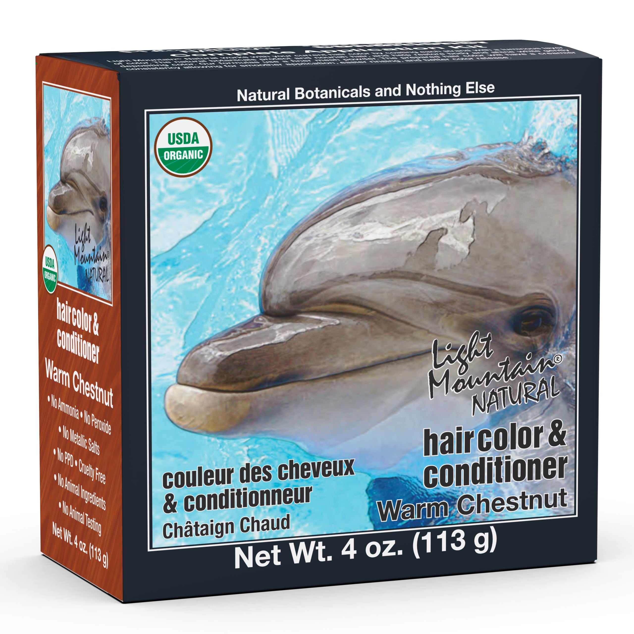 LIGHT MOUNTAIN HAIR COLOR Hair Color Warm Chestnut, 0.02 Pound