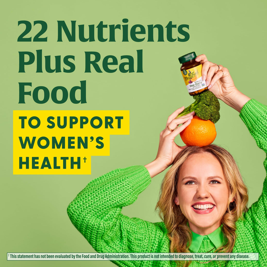 MegaFood Womens Multivitamin One Daily - Multivitamin for Women - Vitamin C, Vitamin D, Iron & B Vitamins - Bone, Energy Metabolism & Immune Support - Vegetarian, GlutenFree - 90 Tablets, 90 Servings