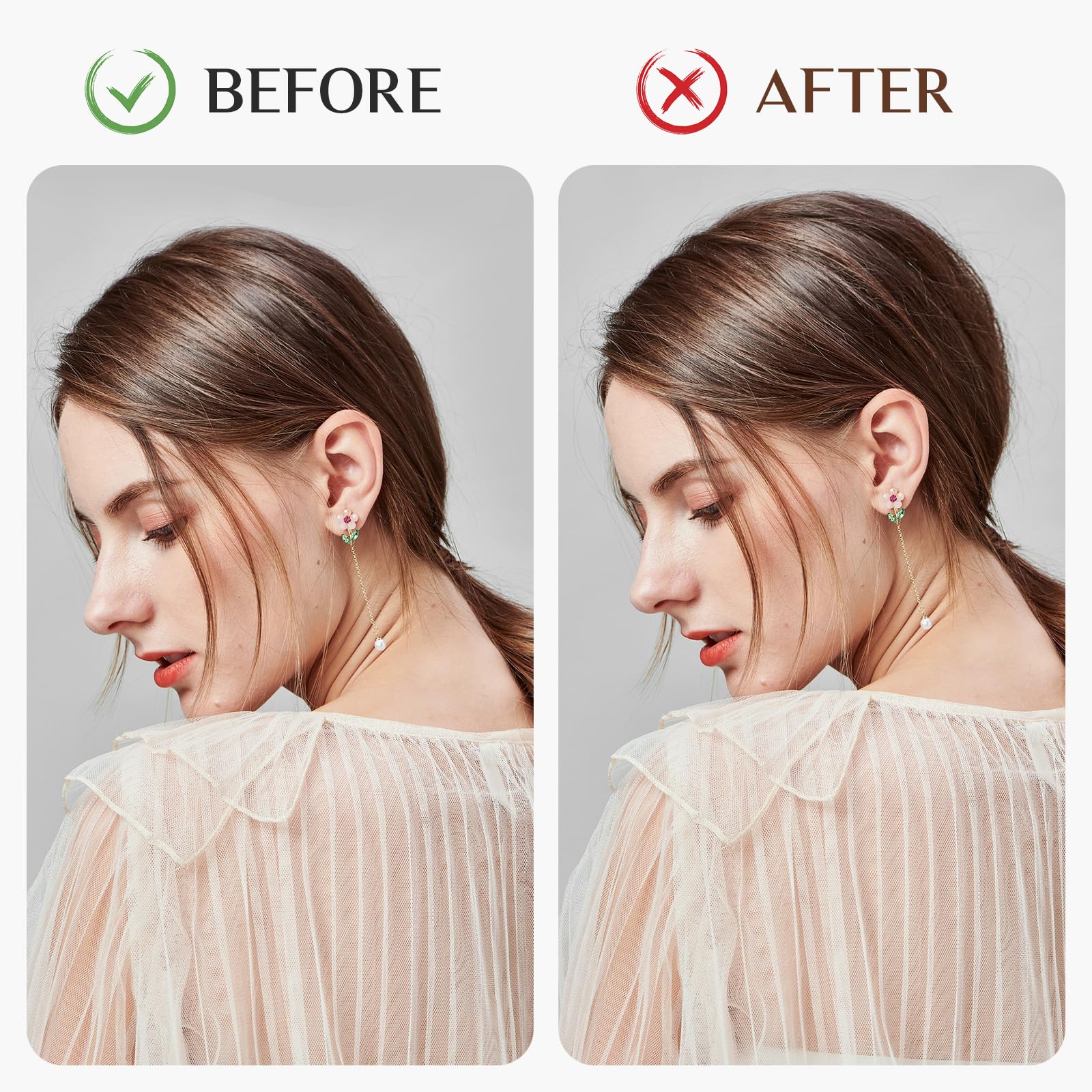 YGQQOY Updo Hair Filler, Padding, Sponge, Donuts, Volume Bumps It Tool and Hairpins, Light Brown