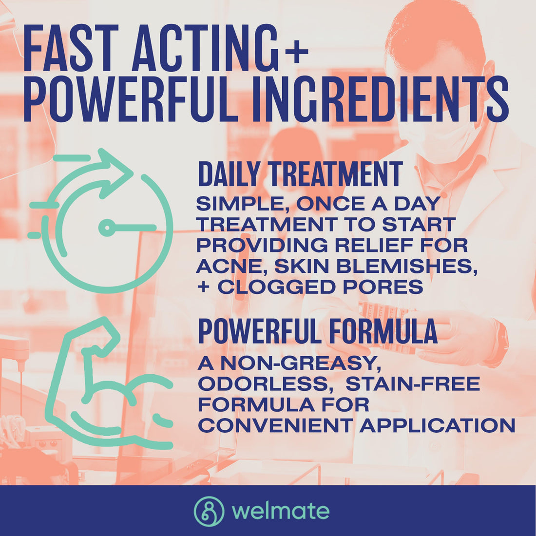 WELMATE - Adapalene Gel 0.1% - FSA HSA Acne Treatment - Skin Care - Daily Topical - Acne Skincare - Pimple Cream - Acne Cream - Oil & Fragrance Free - 1.6oz / 45g
