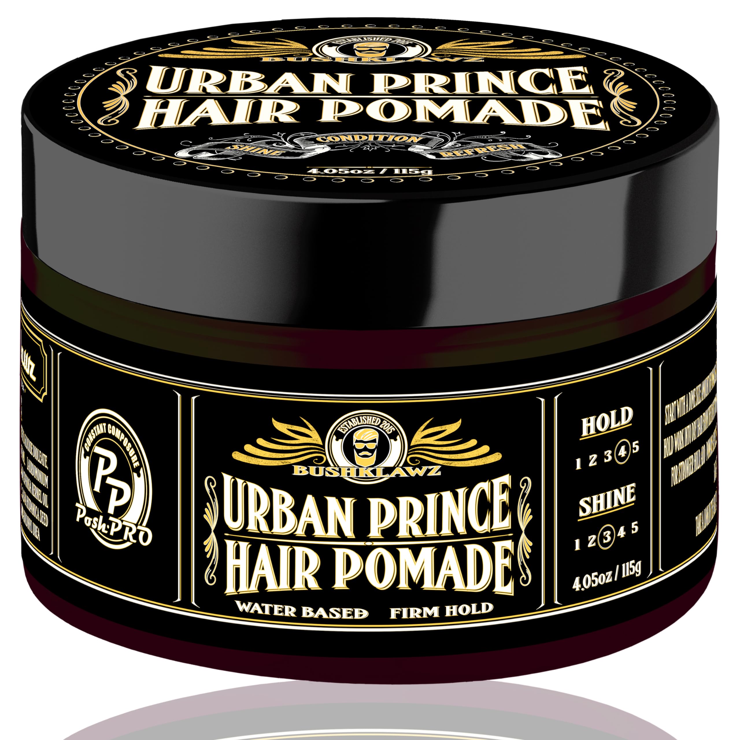 Urban Prince Hair Pomade Water Based Firm Strong Hold Easy to Wash Out Gel for Tight Styles Menââ‚¬â„¢s Styling Product Barber Approved (100g, Urban Prince)