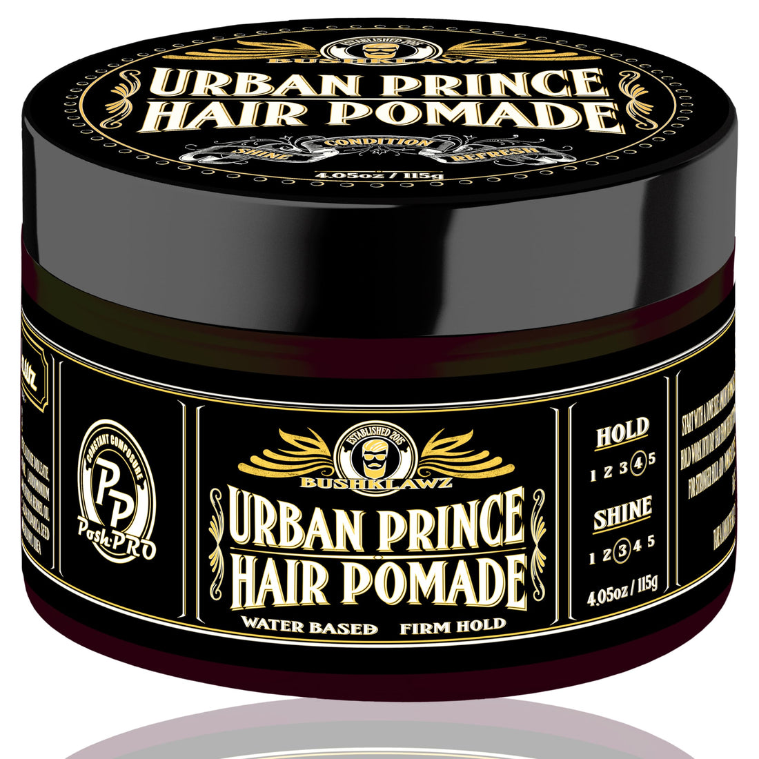 Urban Prince Hair Pomade Water Based Firm Strong Hold Easy to Wash Out Gel for Tight Styles Menââ‚¬â„¢s Styling Product Barber Approved (100g, Urban Prince)