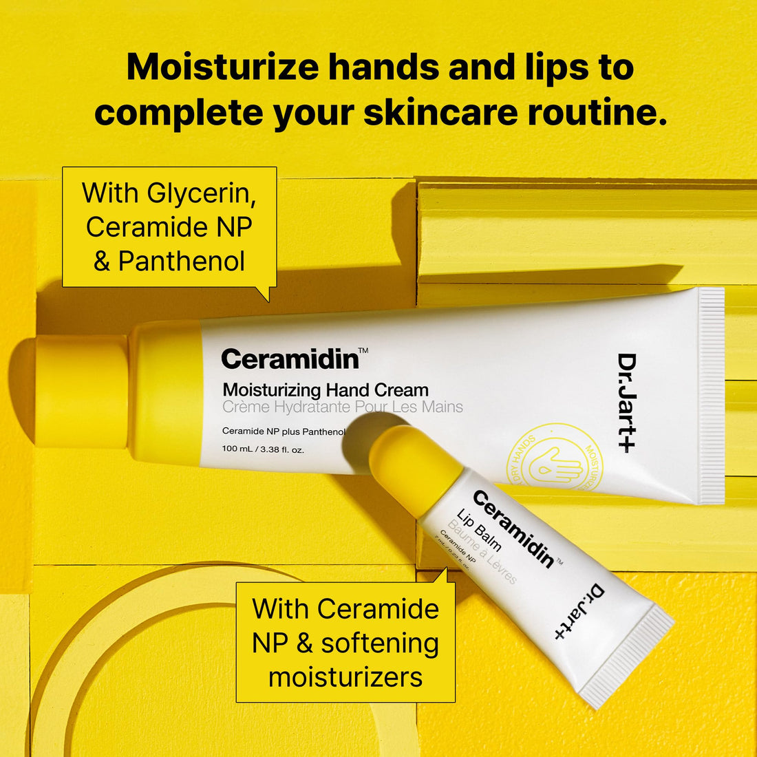 Dr.Jart+ Ceramidin Moisturizing Hand Cream For Dry Hands with Ceramides and Panthenol | Korean Skin Care, 3.38 Fl Oz