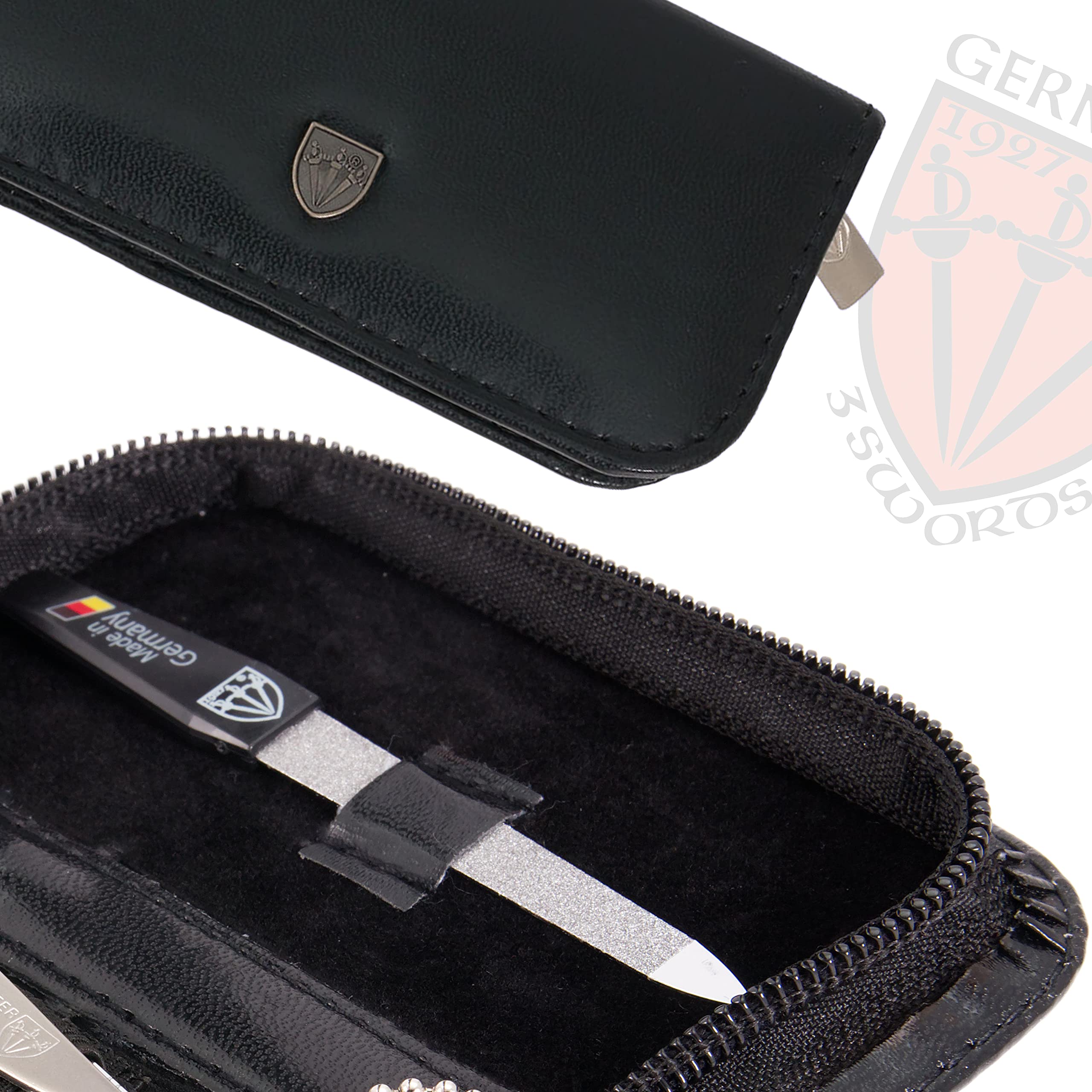 THREE SWORDS - Exclusive 3-Piece MANICURE - PEDICURE - GROOMING - NAIL CARE set / kit / case - basic-standard quality (000811)
