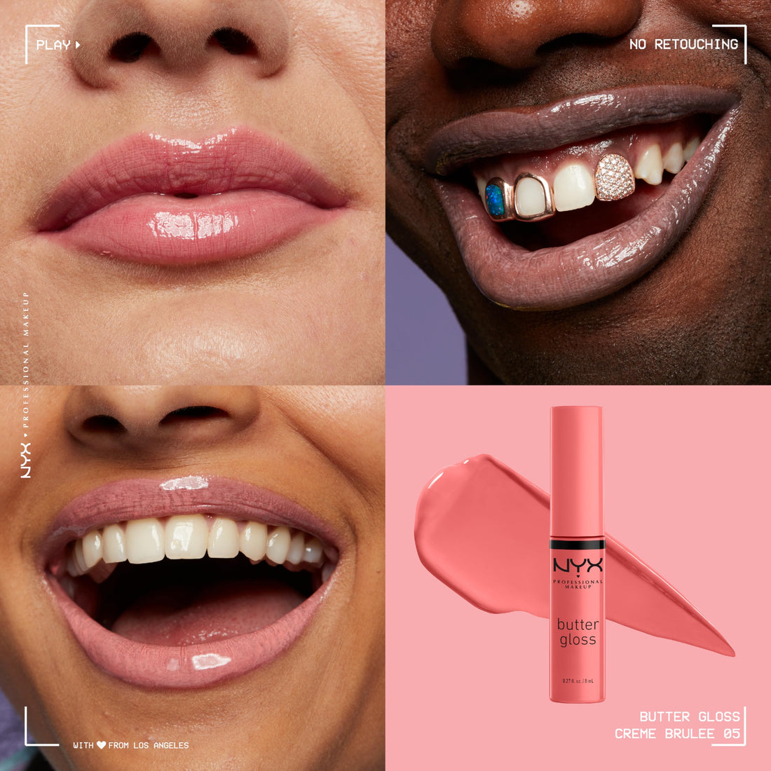 Nyx Professional Makeup Butter Lip Gloss, Crème Finish - Creme Brulee, 8ml