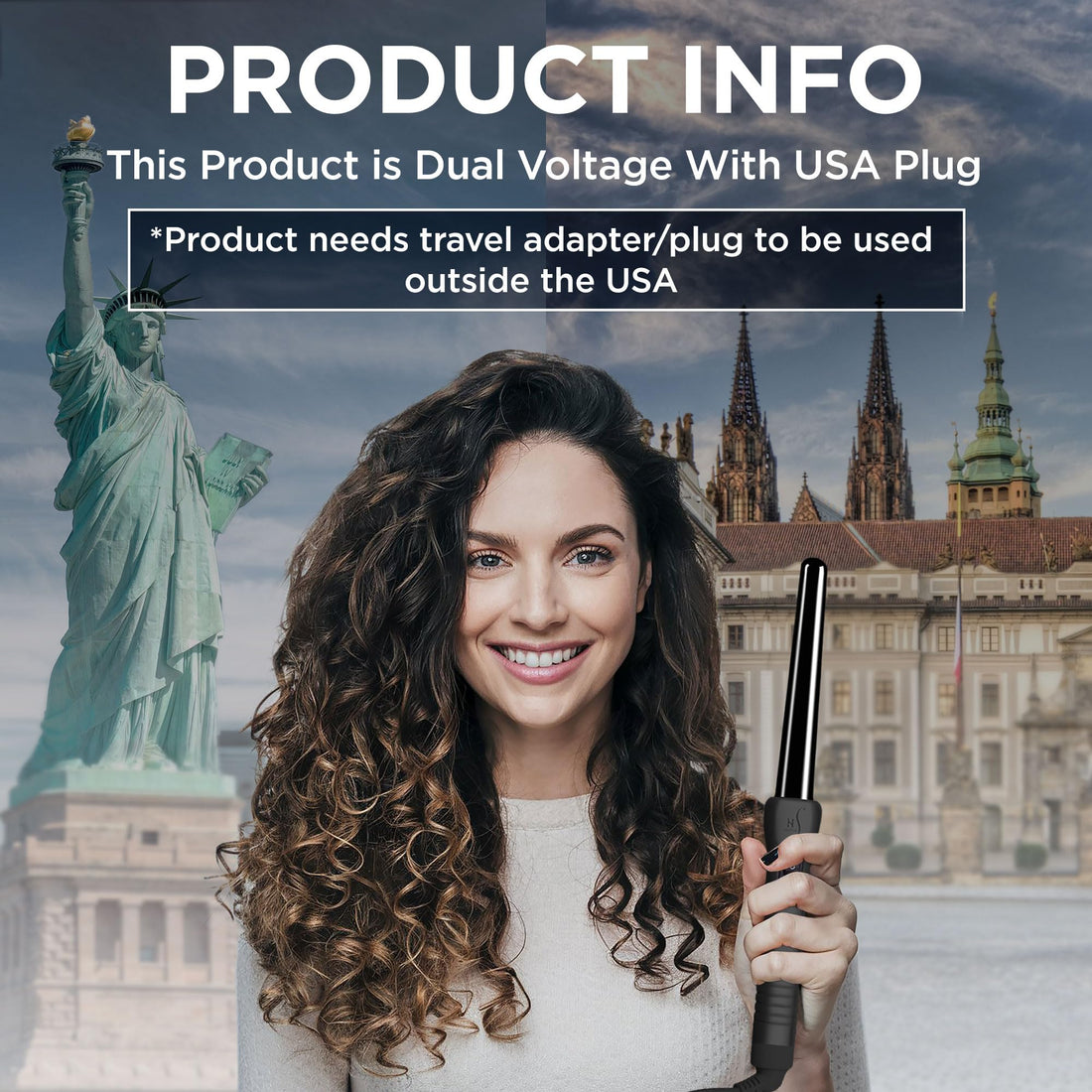 HERSTYLER GRANDE PROFESSIONAL (BLACK) 25mm CURLING IRON