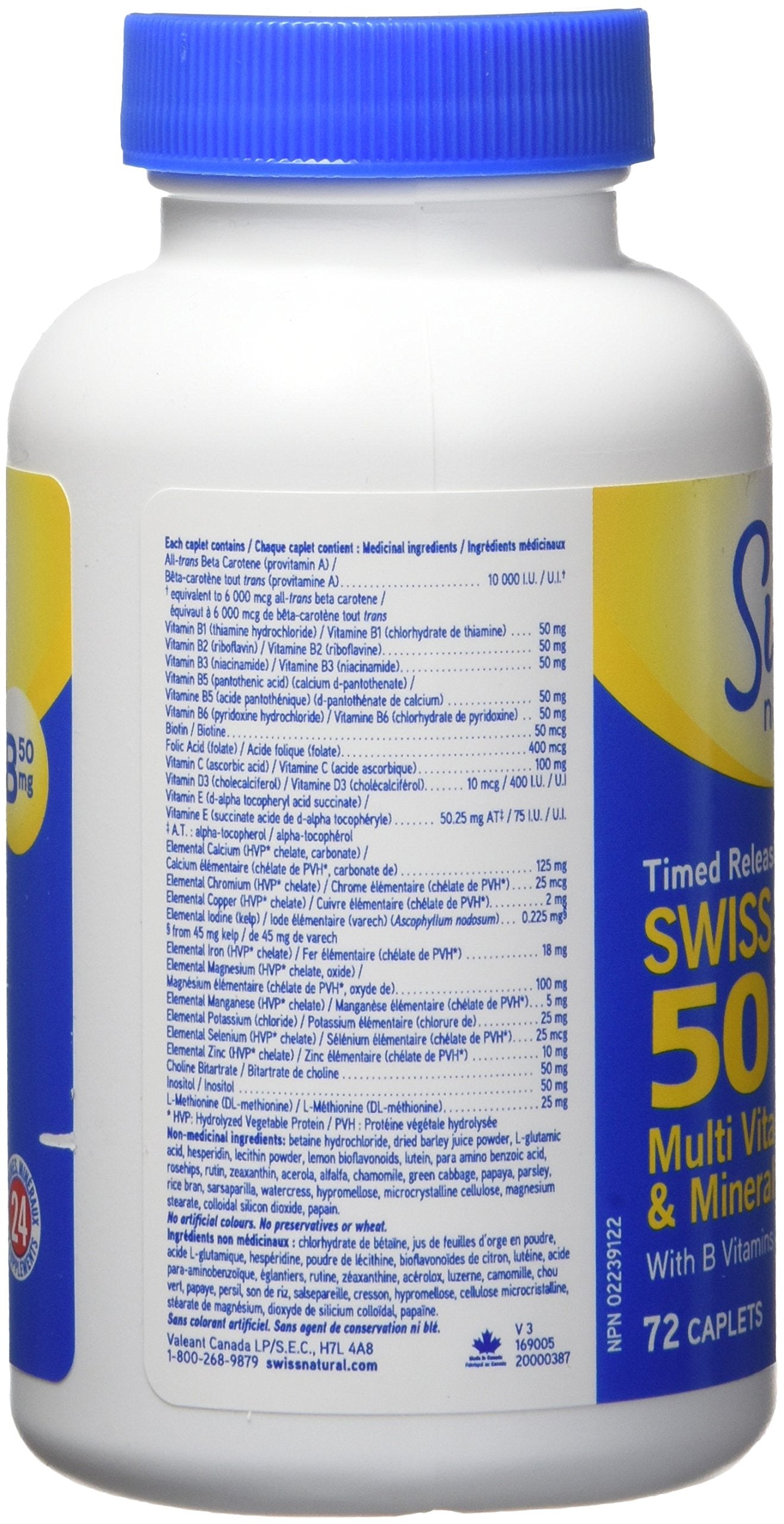 Swiss Natural Swiss One 50 Timed Release Multi Vitamin & Mineral with B Complex