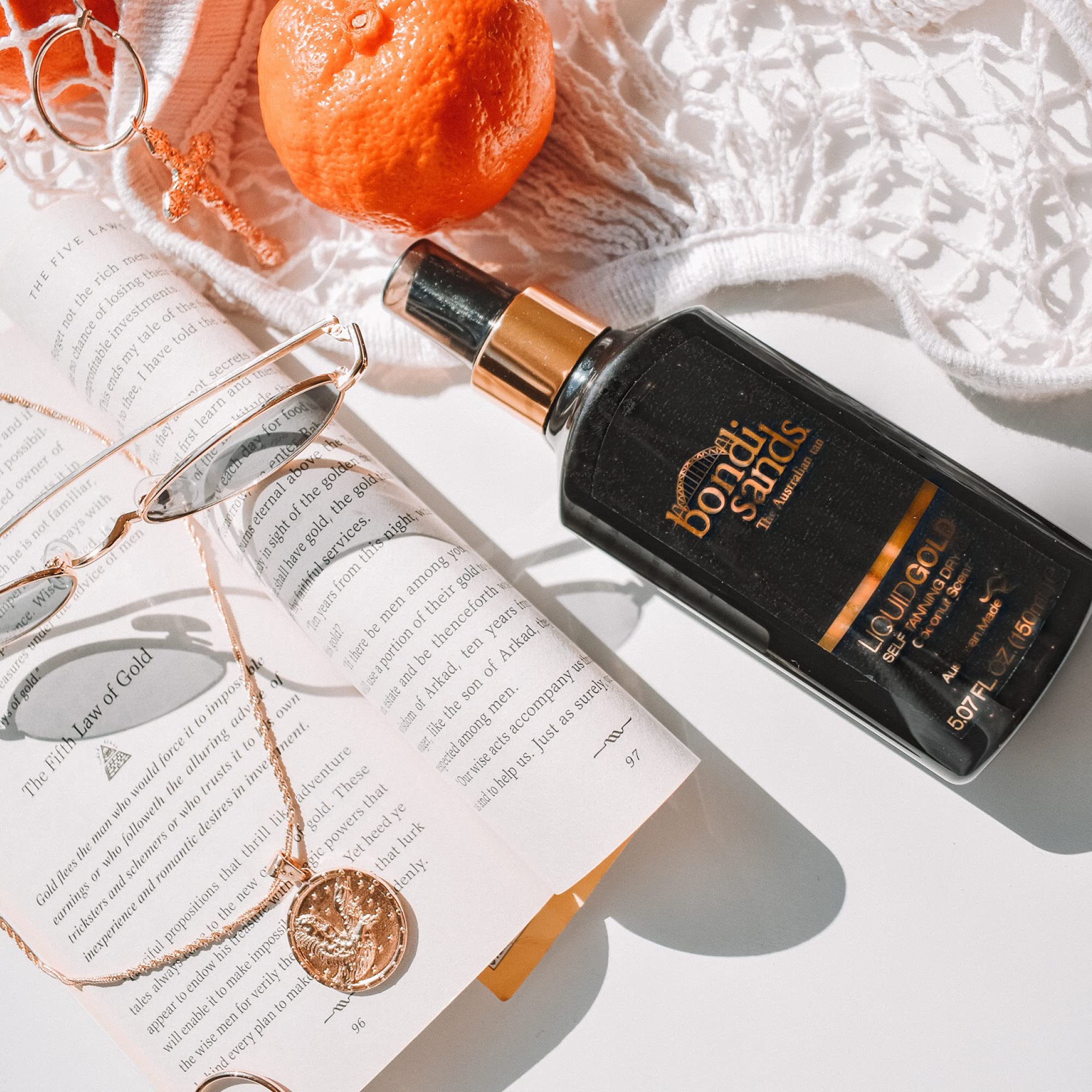 Bondi Sands- Liquid Gold Self Tanning Dry Oil Provides a Longer Lasting Tan and Skin Hydration (150ML)