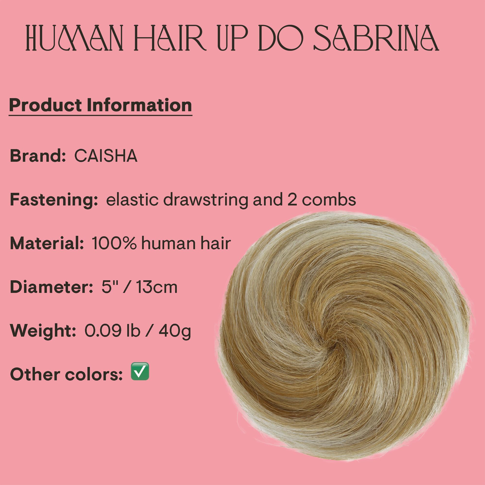 PRETTYSHOP 100% Human Hair UP DO Ballerina Knoten Donut Bun Topknot Scrunchie Hairpiece H311a