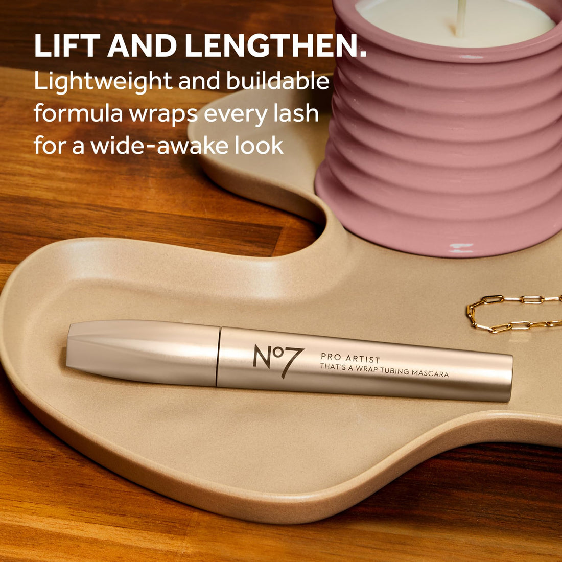 No7 Pro Artist That's a Wrap Tubing Mascara - Buildable & Lengthening Mascara for a High-Impact Finish - Volumizing Tube Mascara to Keep Lashes in Place All Day - Black (0.28 fl oz)
